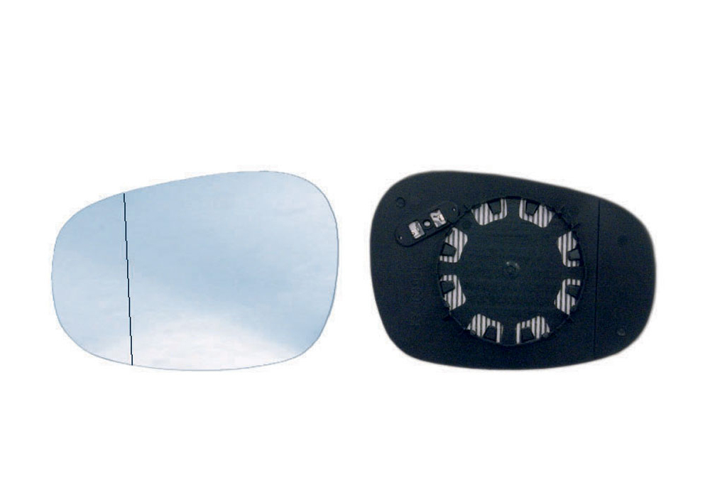 PIASTRA RETROVISORE SINISTRO TERMICO-ASFERICO-AZZ.