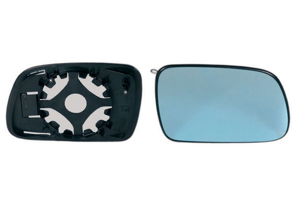 PIASTRA RETROVISORE DESTRO CURVO-VETRO AZZURRO