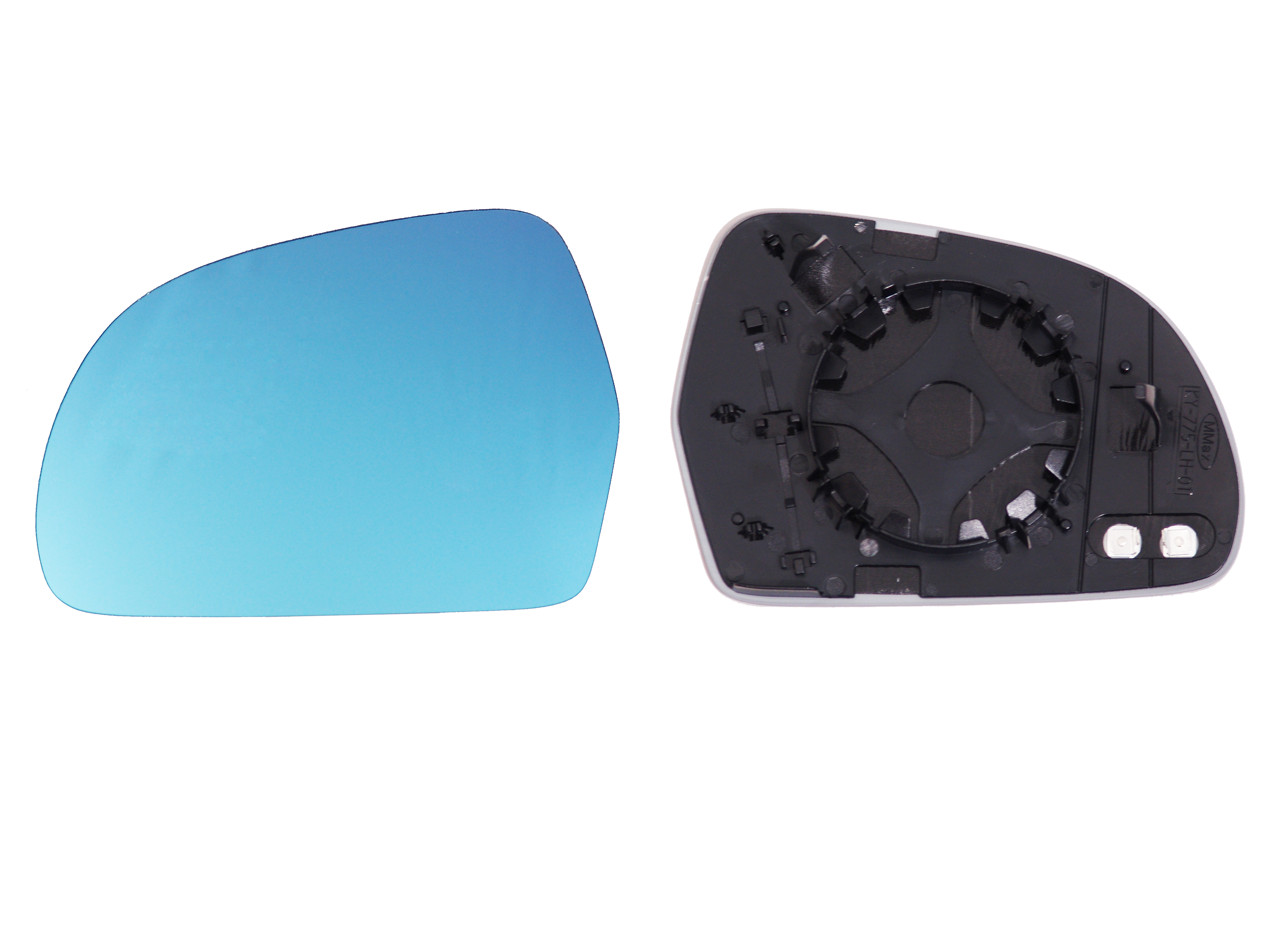 PIASTRA RETROVISORE SINISTRO TERMICO-CURVO-AZZ.