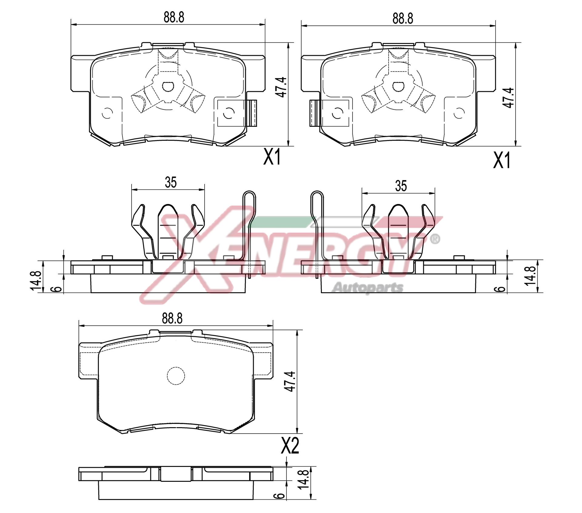 Pastiglie freno AP XENERGY X41503