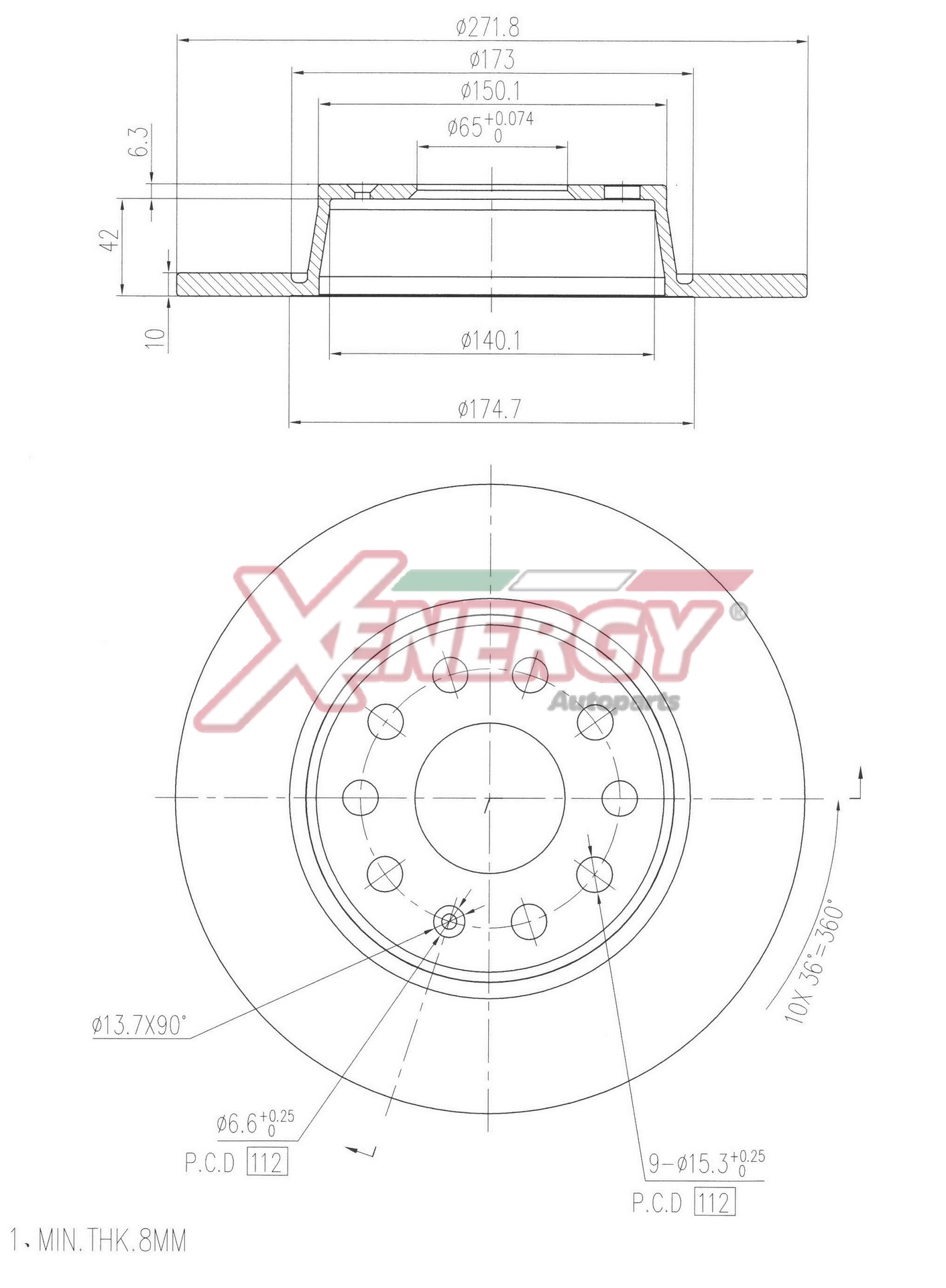 Disco freno AP XENERGY X601560