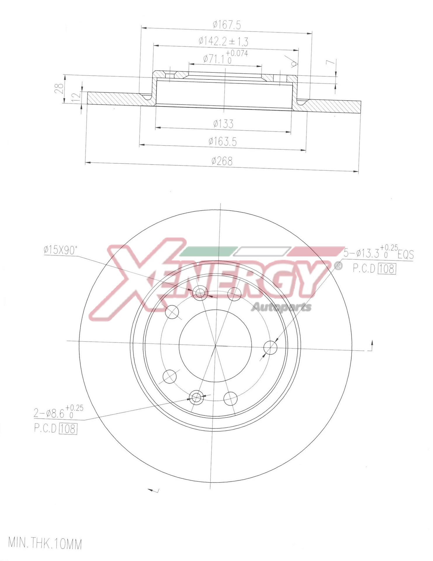 Disco freno AP XENERGY X601563