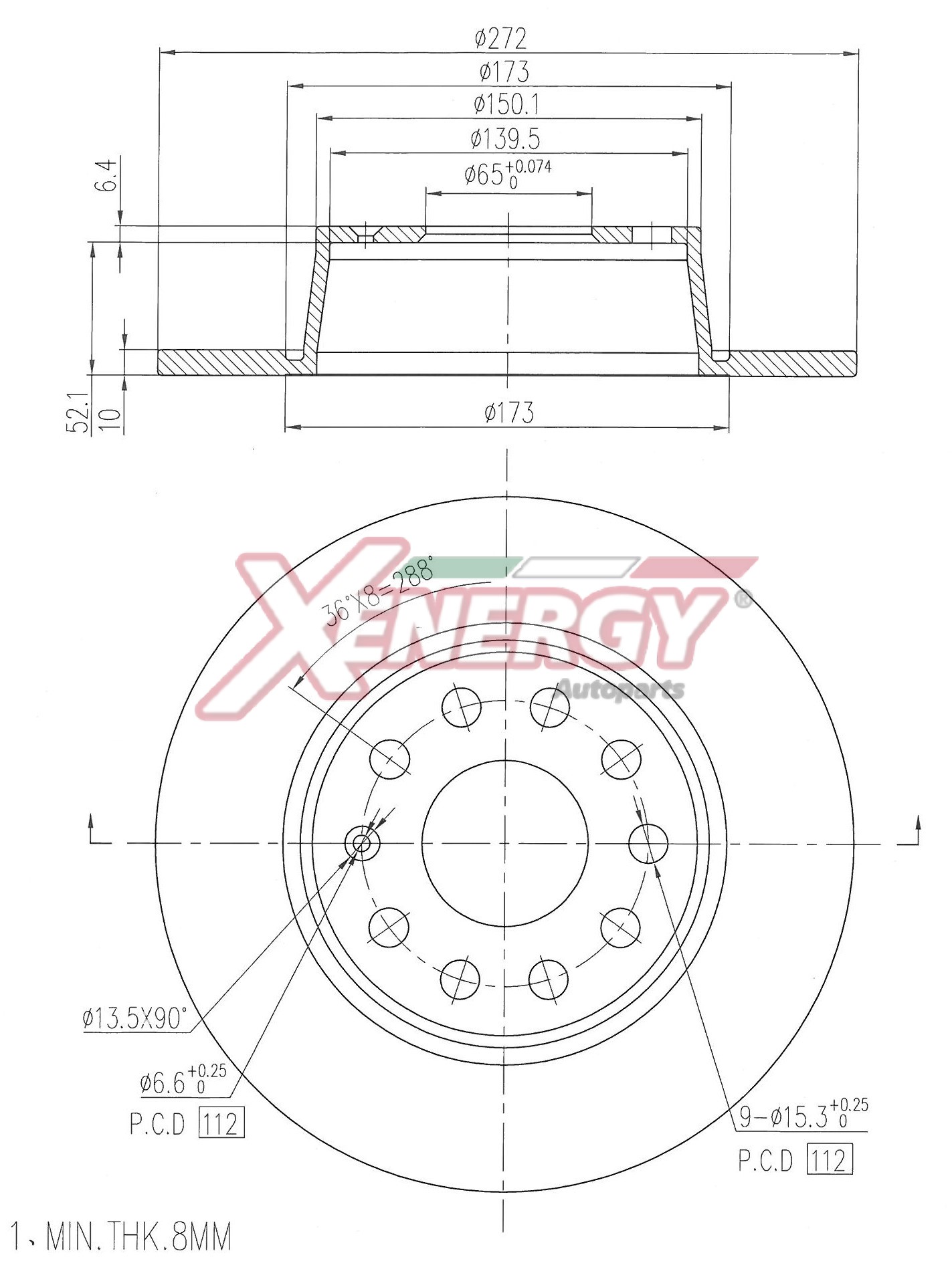 Disco freno AP XENERGY X601564