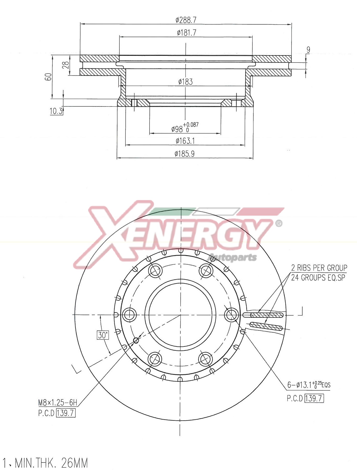 Disco freno AP XENERGY X602948