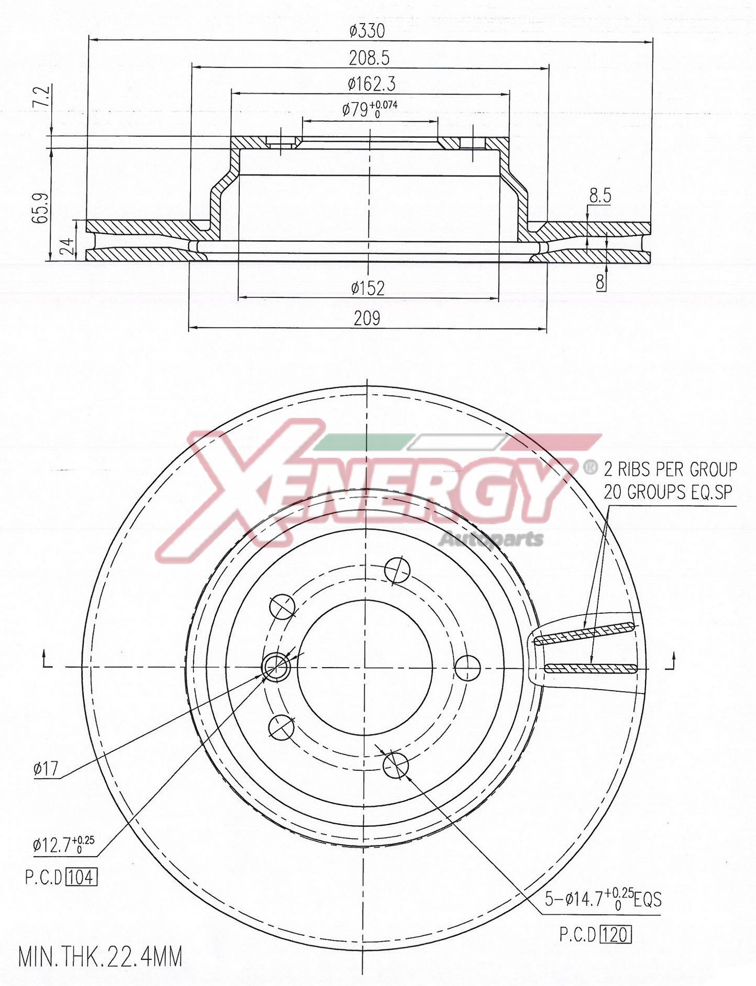 Disco freno AP XENERGY X602950