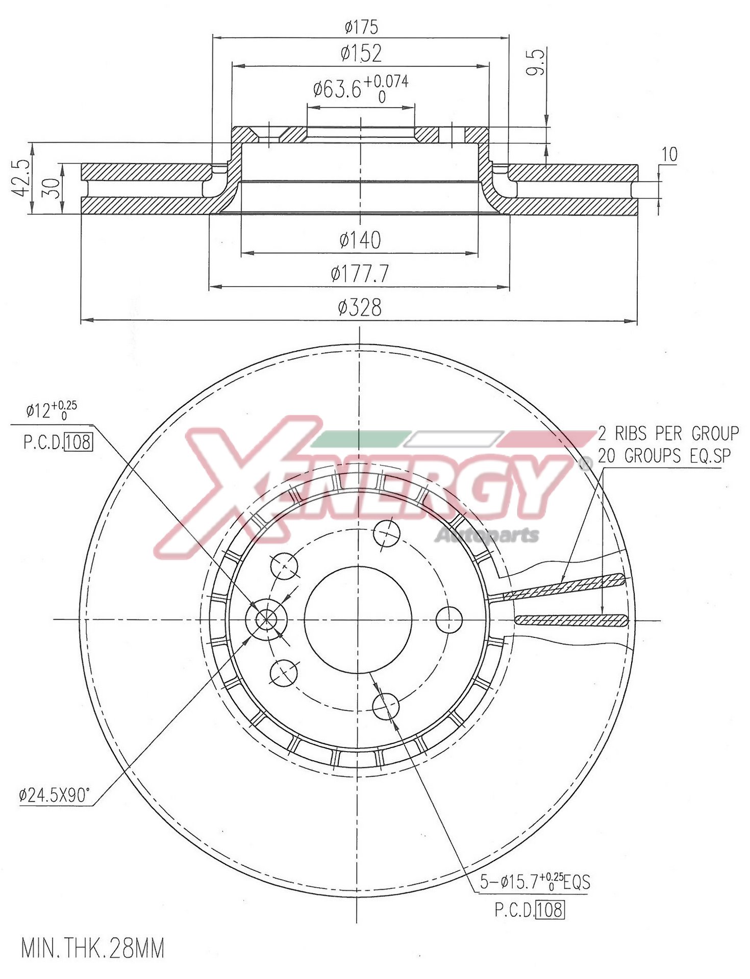 Disco freno AP XENERGY X602951