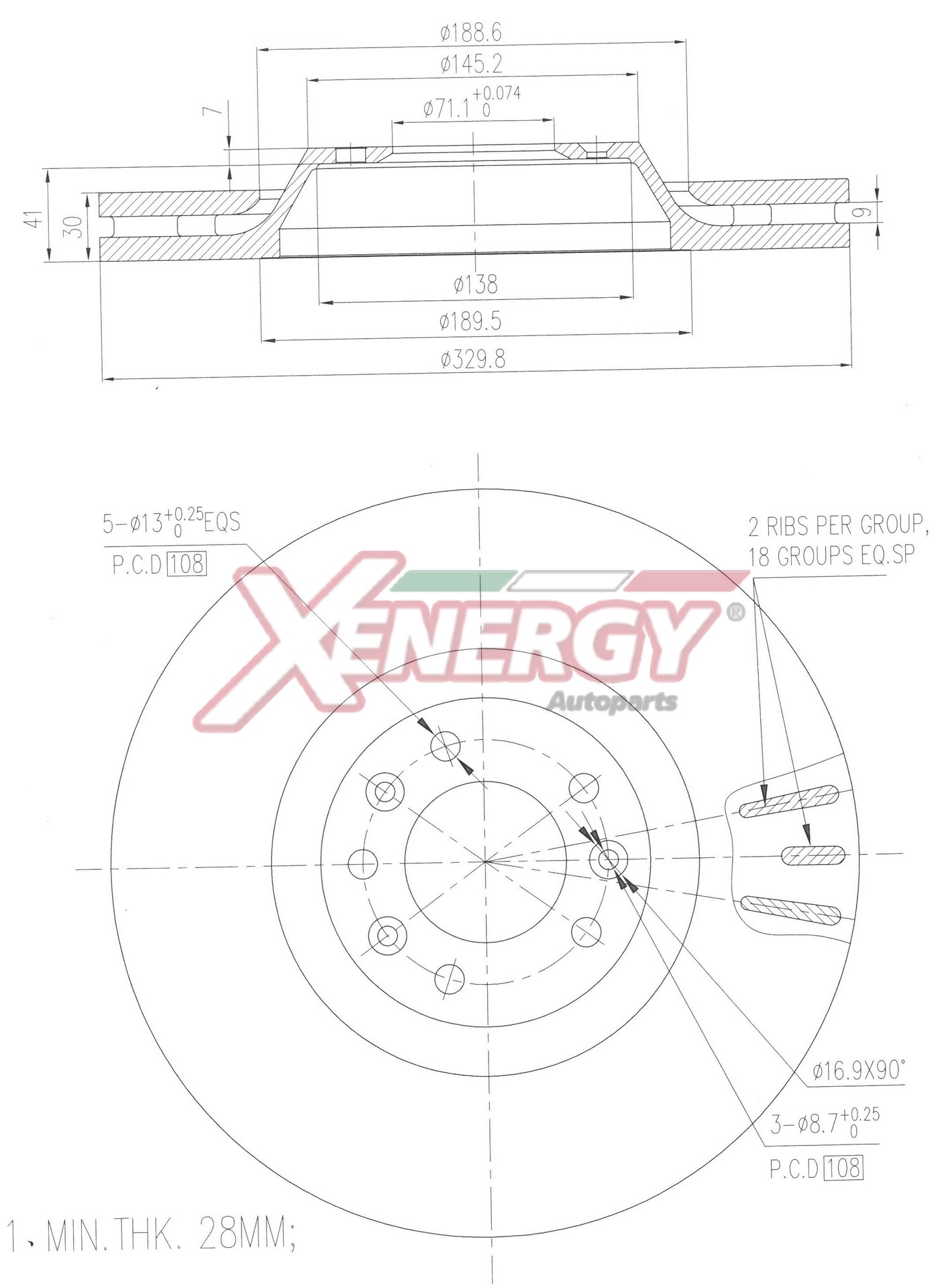 Disco freno AP XENERGY X602954