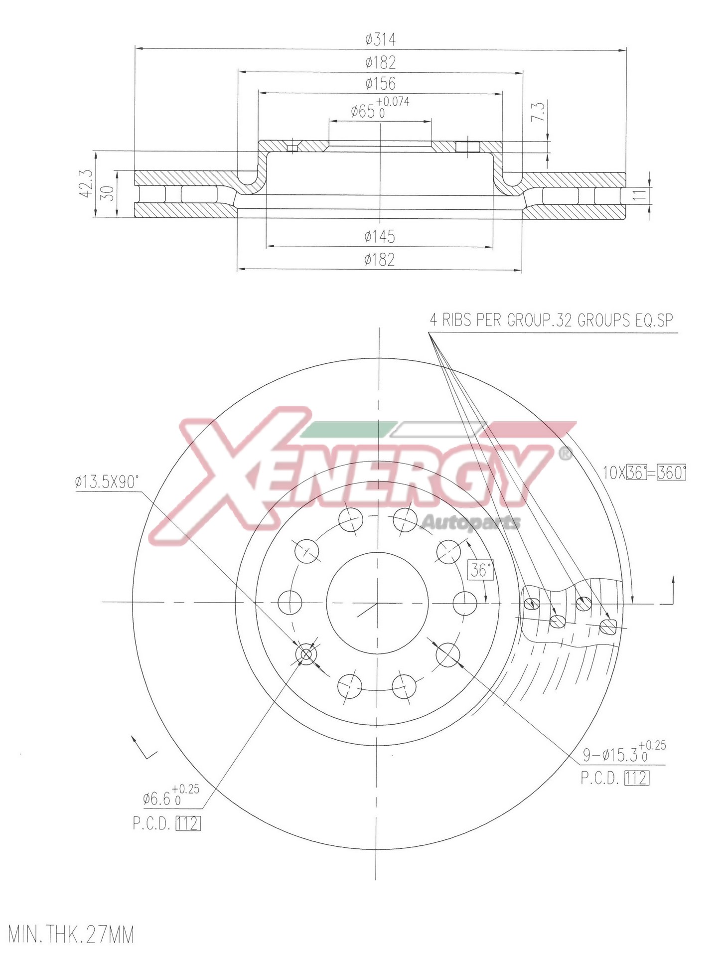 Disco freno AP XENERGY X602956