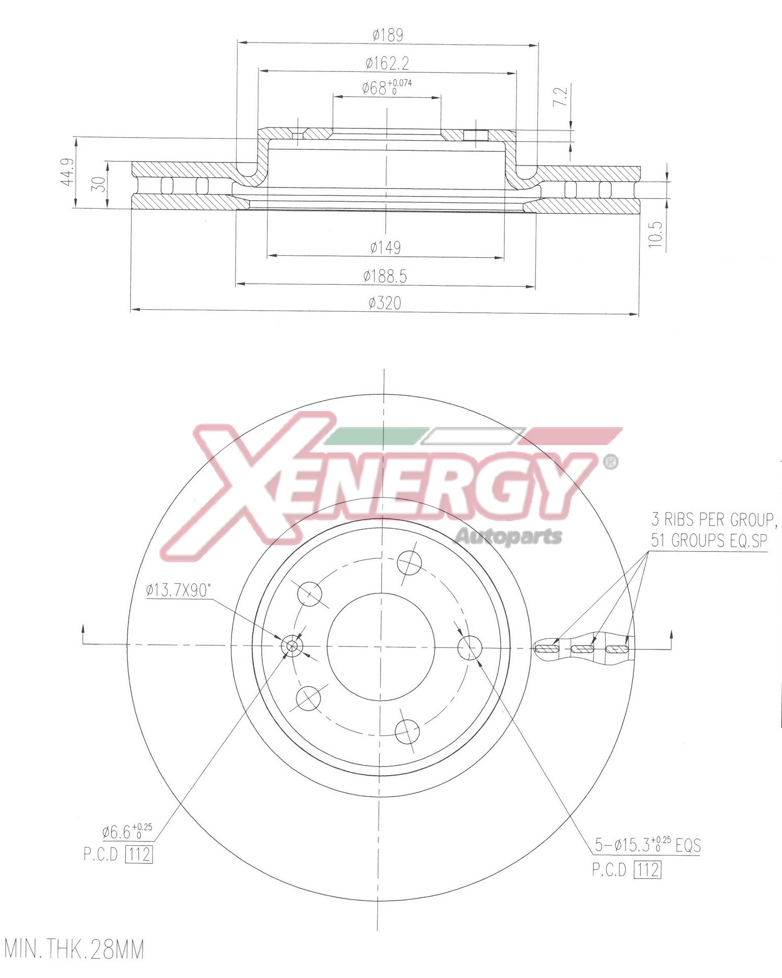 Disco freno AP XENERGY X602957