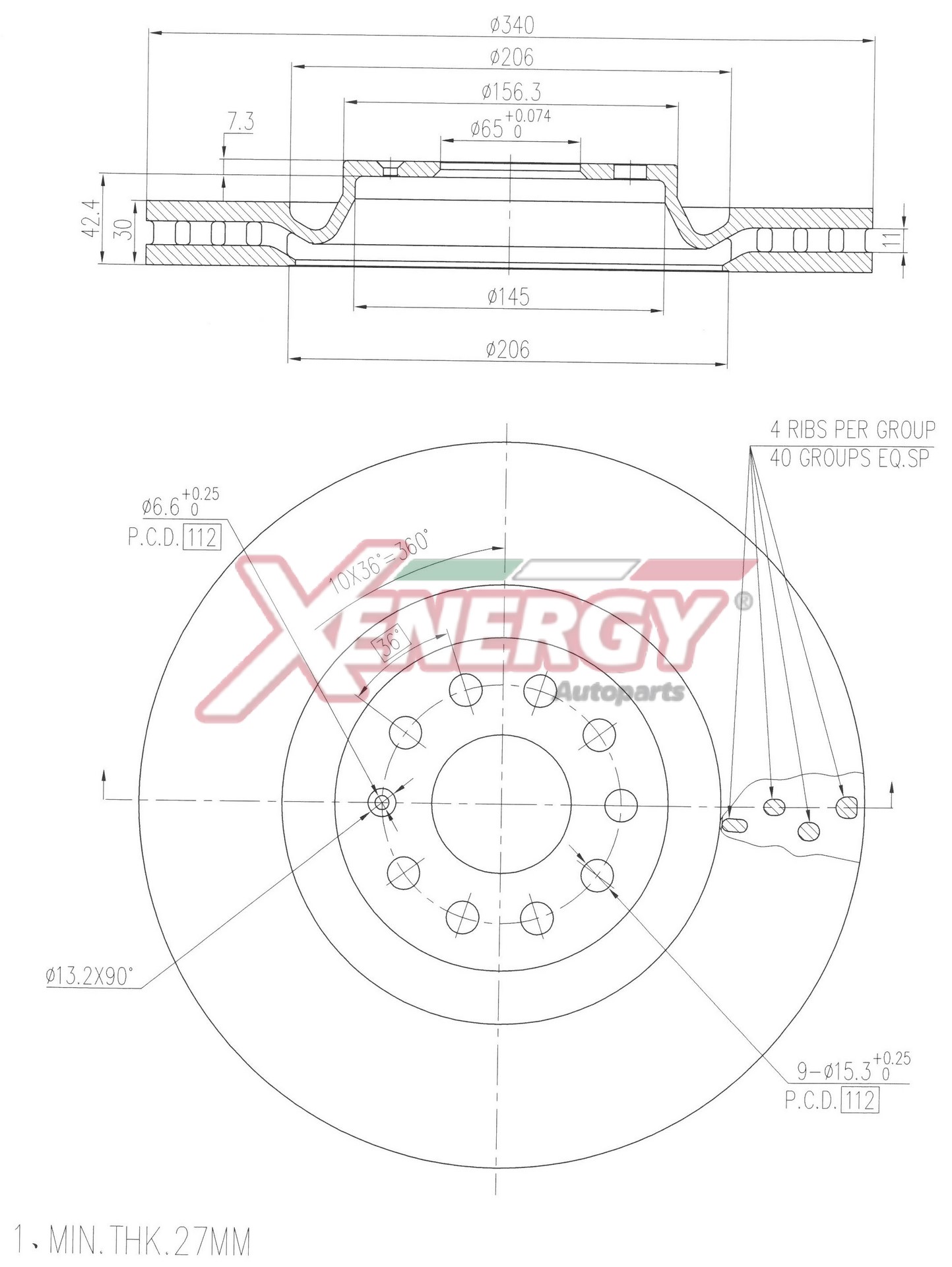 Disco freno AP XENERGY X602958