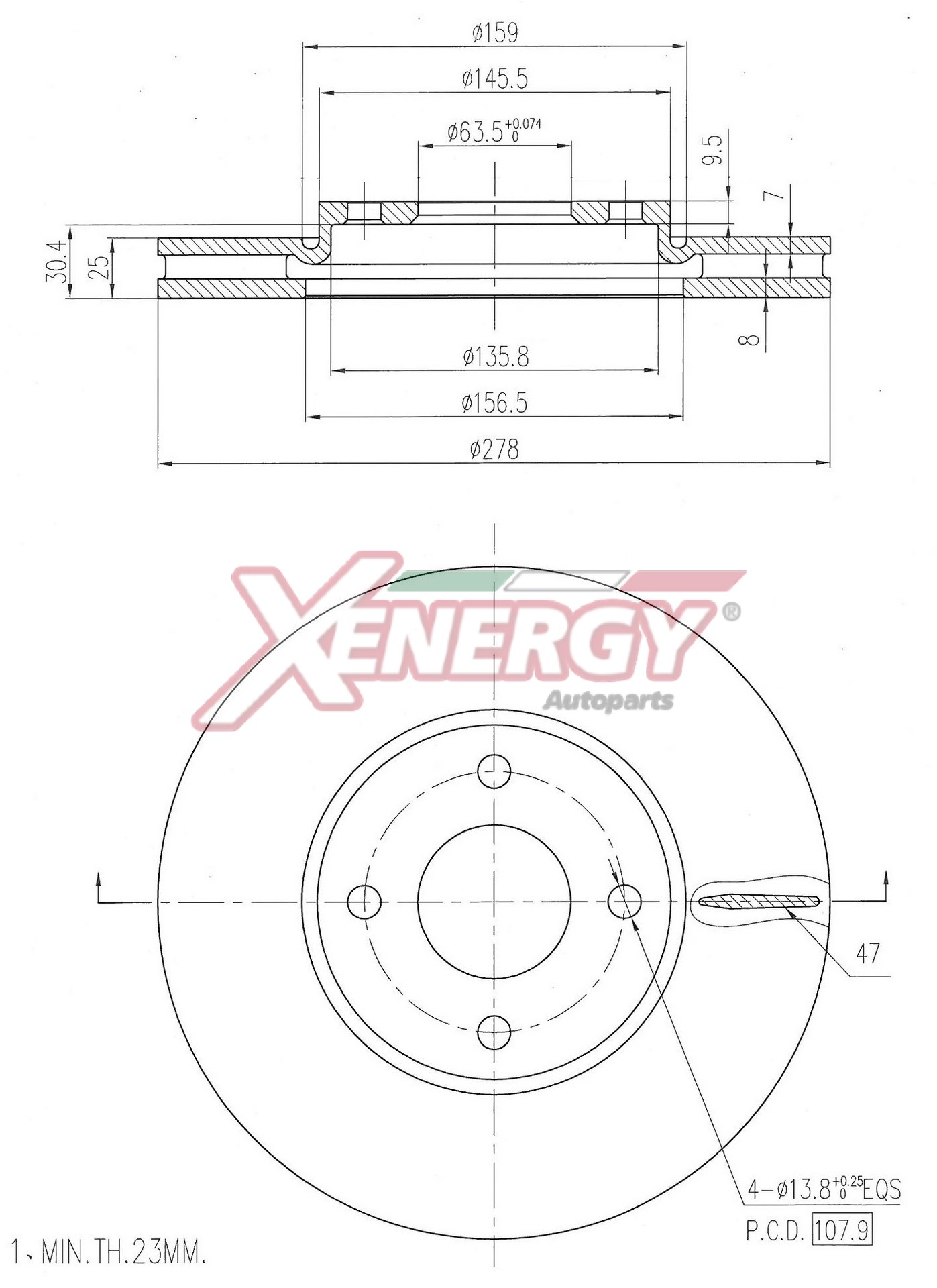 Disco freno AP XENERGY X602959