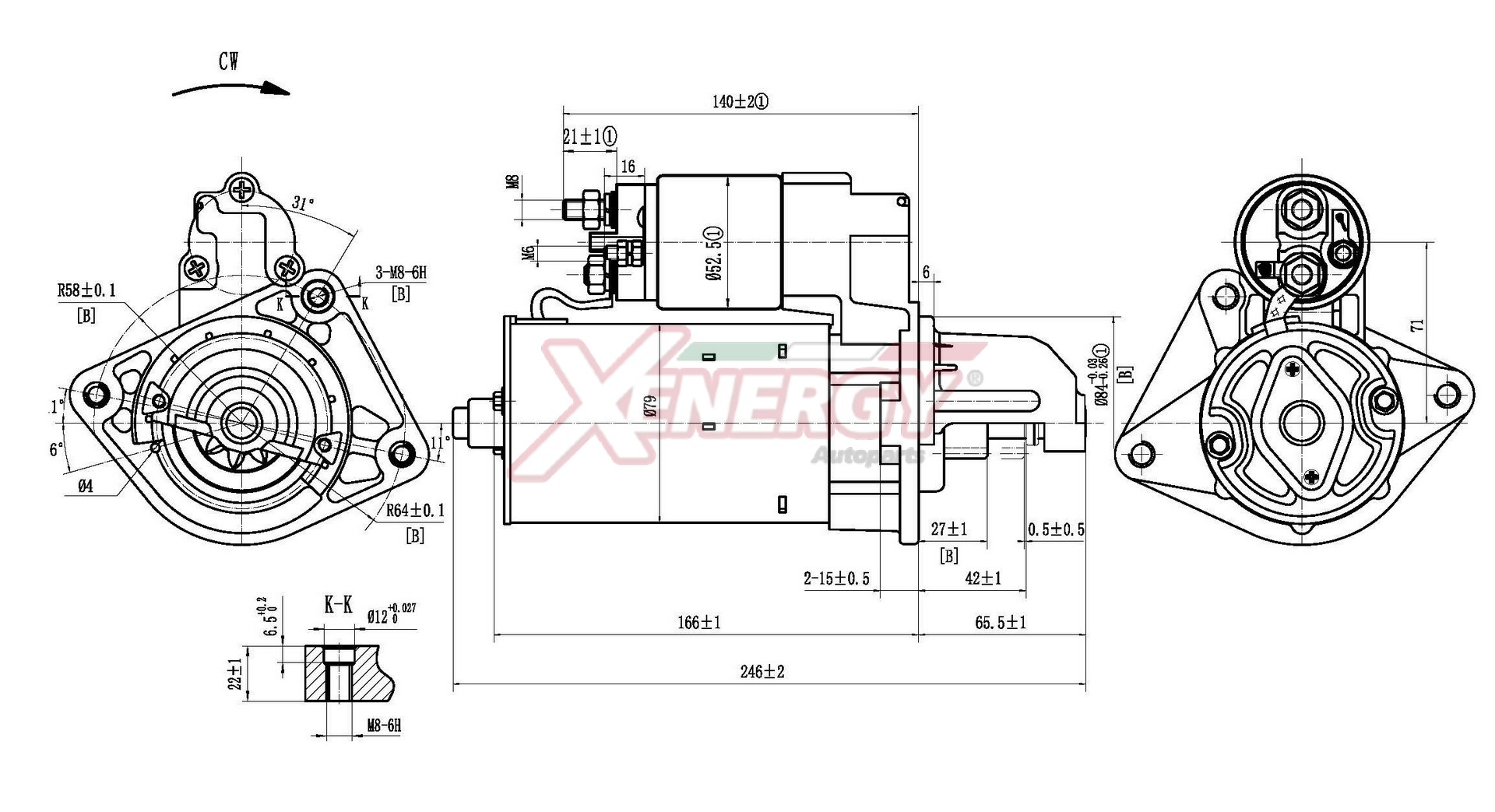 Motorino d'avviamento AP XENERGY XST16410AD