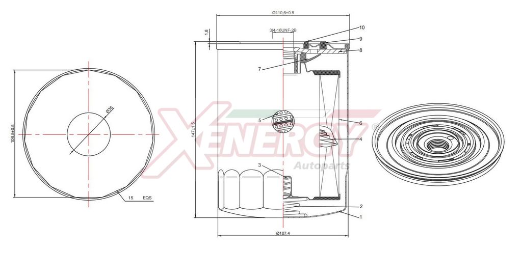 Filtro olio AP XENERGY X159594