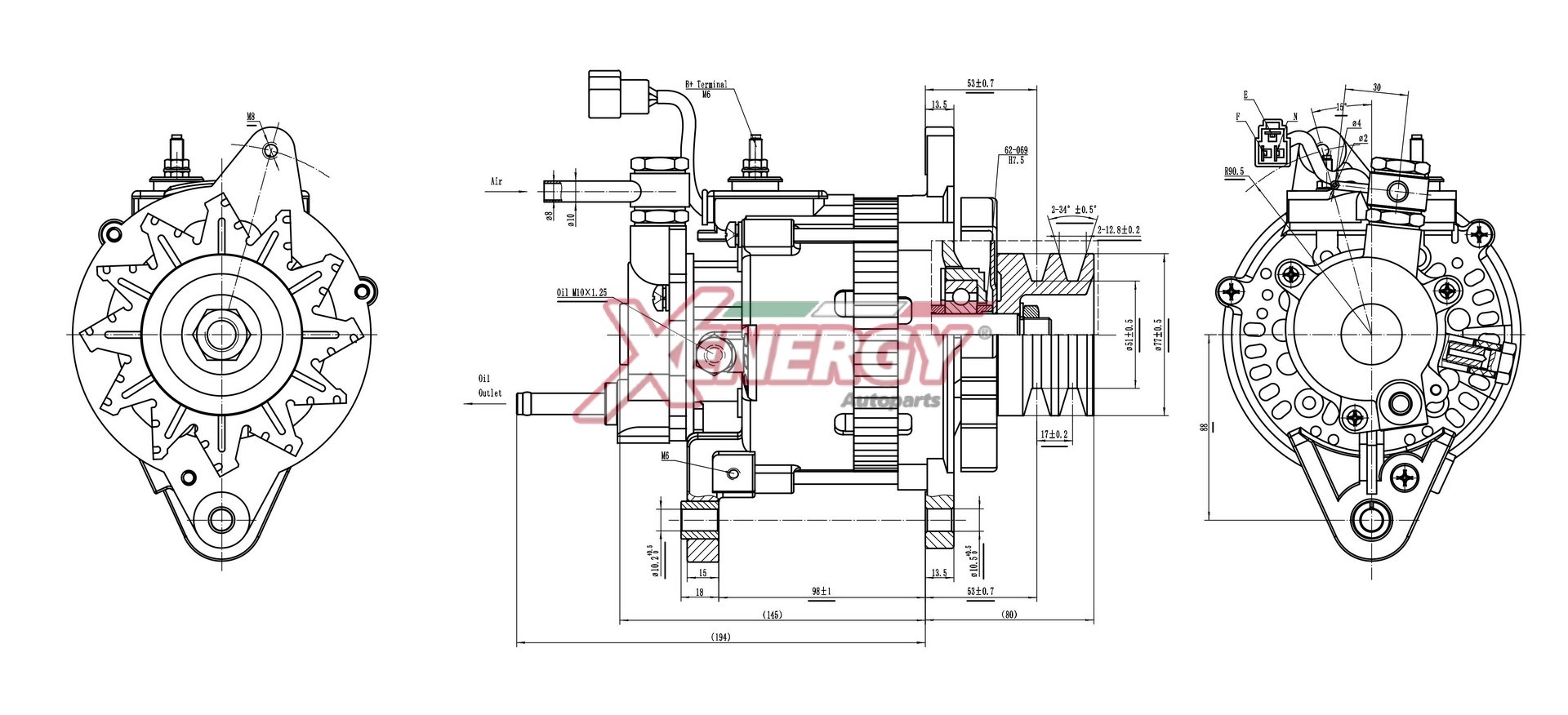 Alternatore AP XENERGY XAL10140AD
