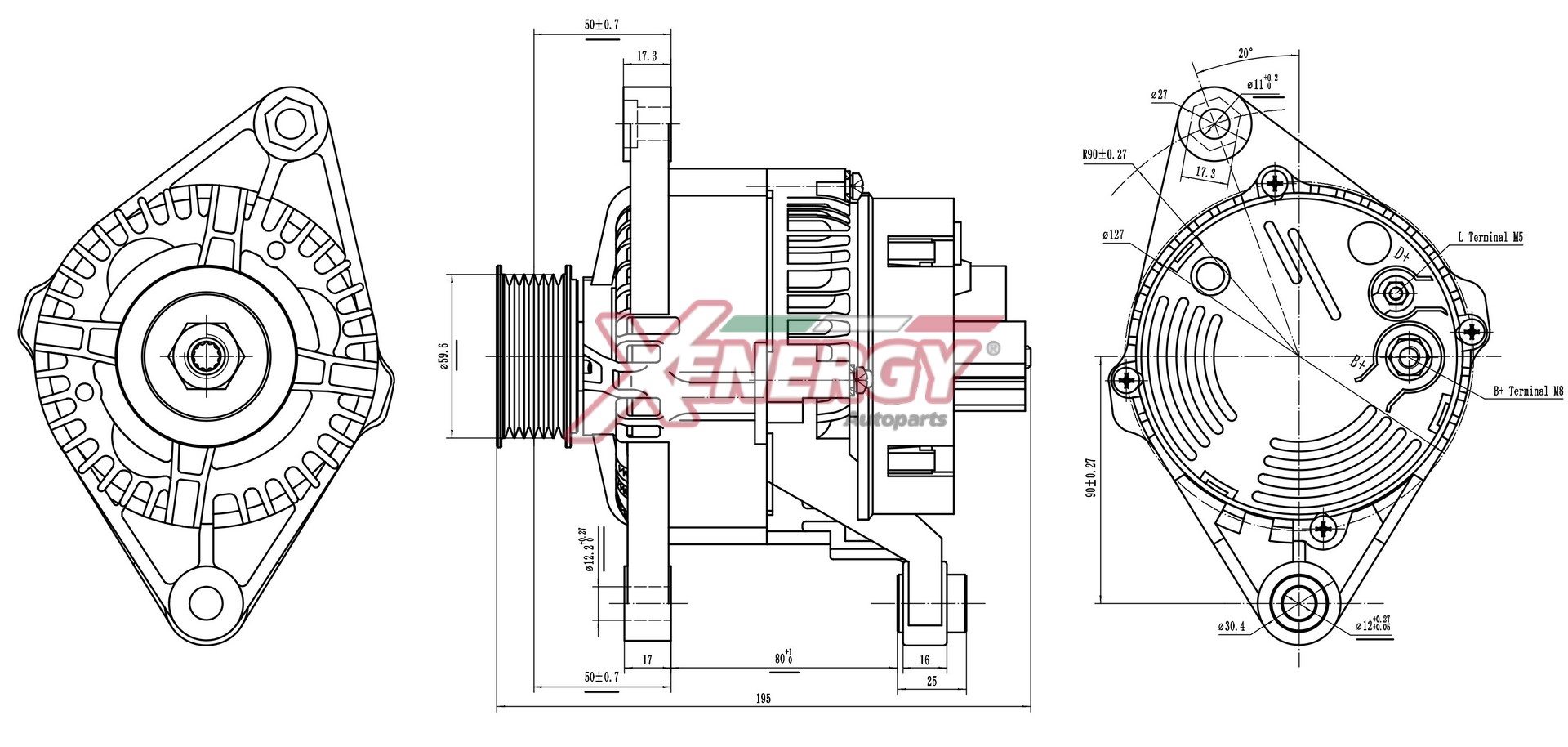 Alternatore AP XENERGY XAL10230AD