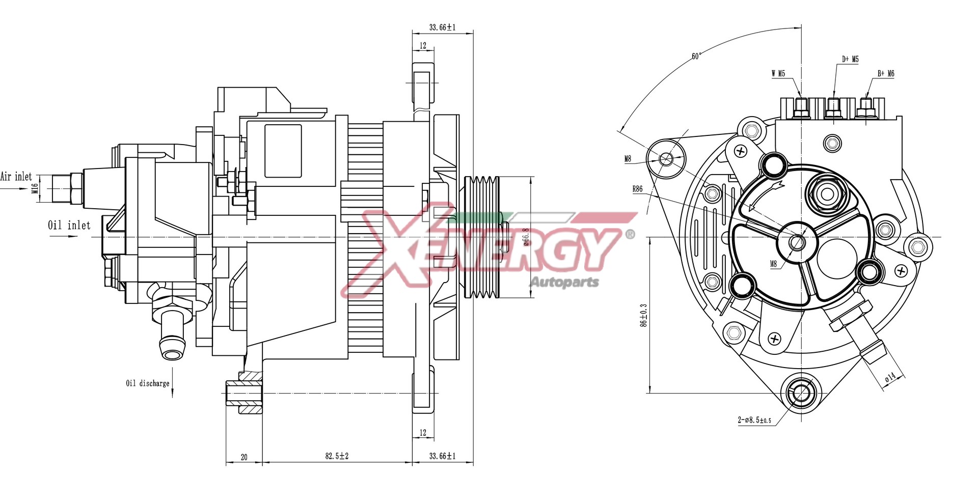 Alternatore AP XENERGY XAL10325AD