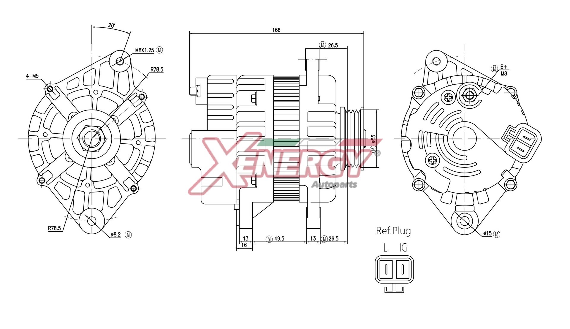 Alternatore AP XENERGY XAL12232AD