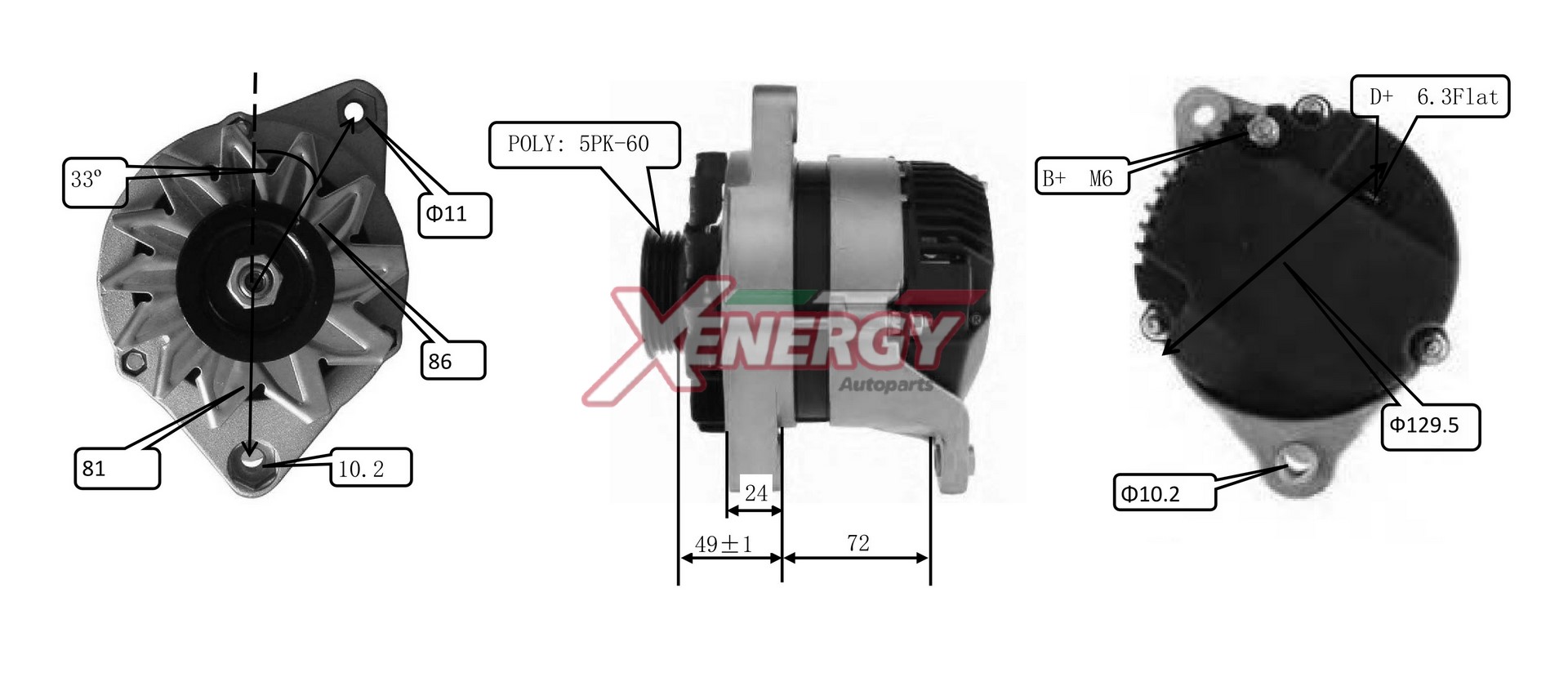 Alternatore AP XENERGY XAL13130AD