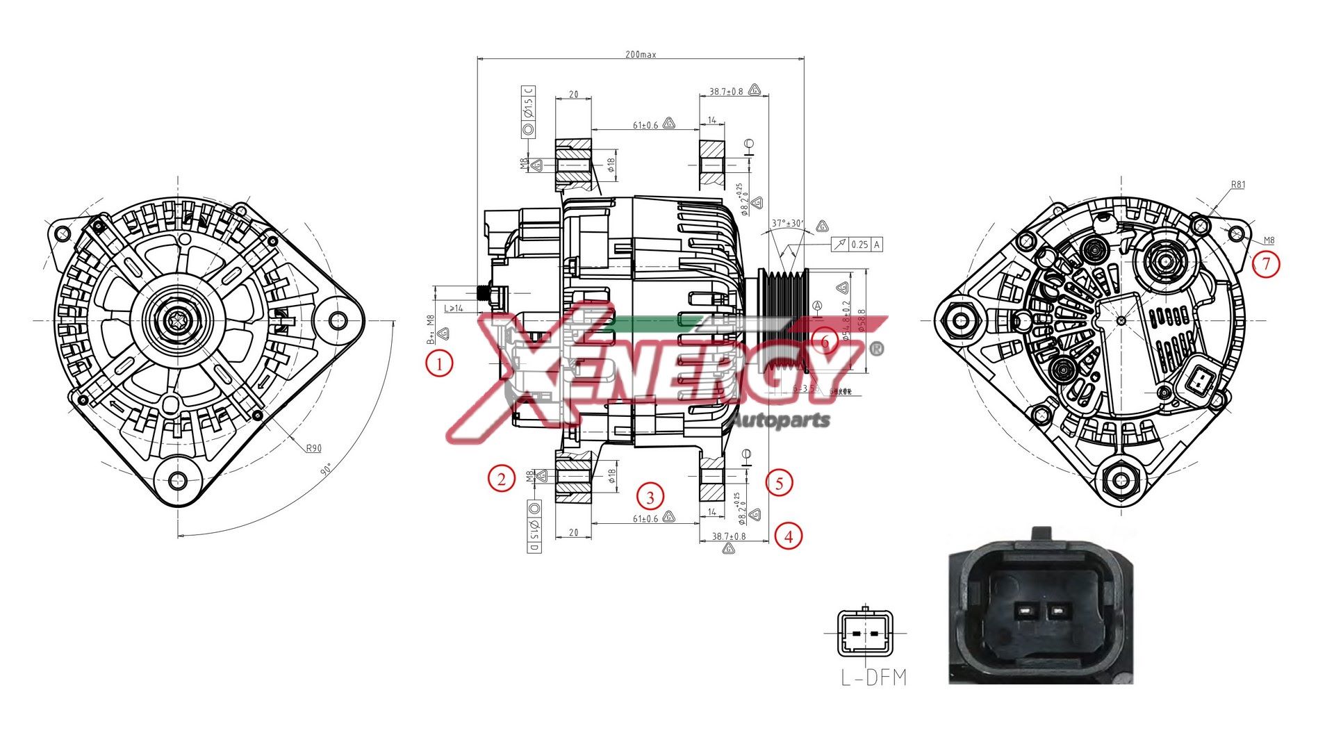 Alternatore AP XENERGY XAL13515AD