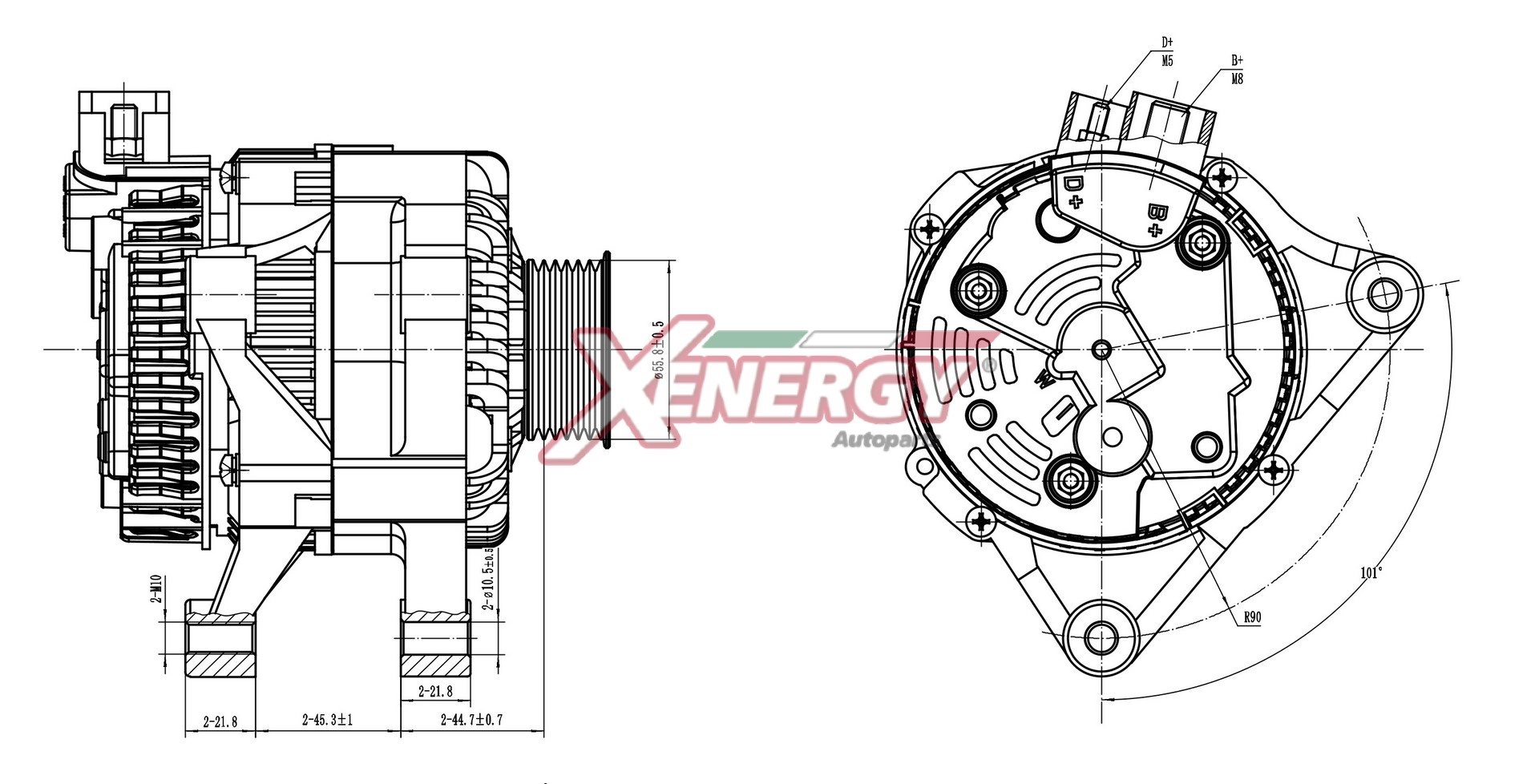 Alternatore AP XENERGY XAL14515AD