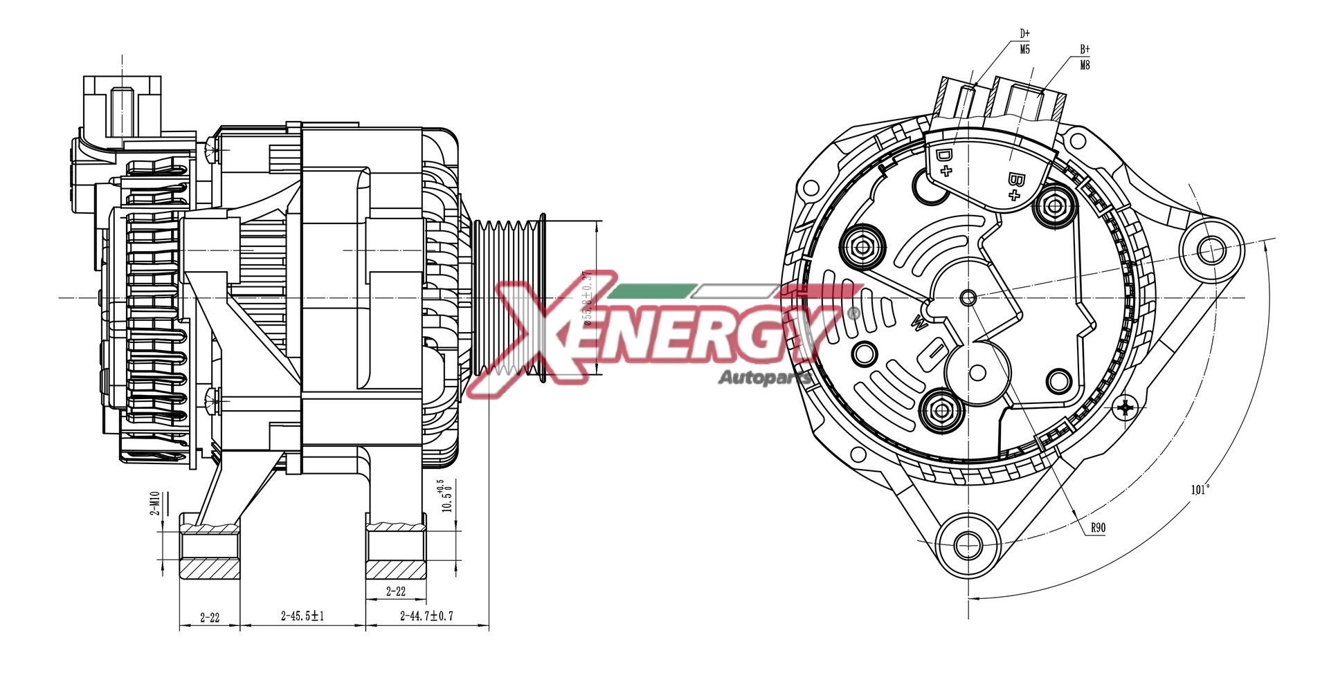 Alternatore AP XENERGY XAL16015AD