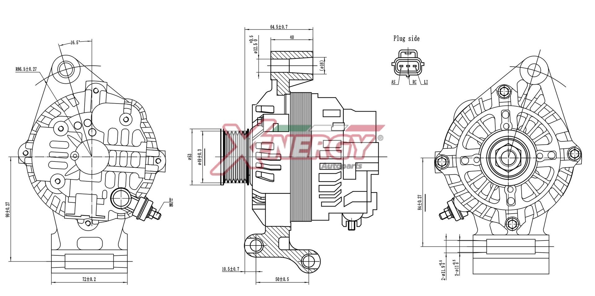 Alternatore AP XENERGY XAL16235AD