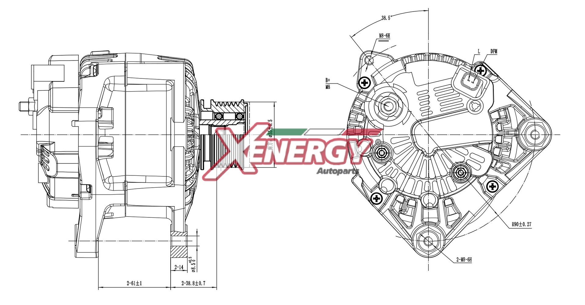 Alternatore AP XENERGY XAL26215AD