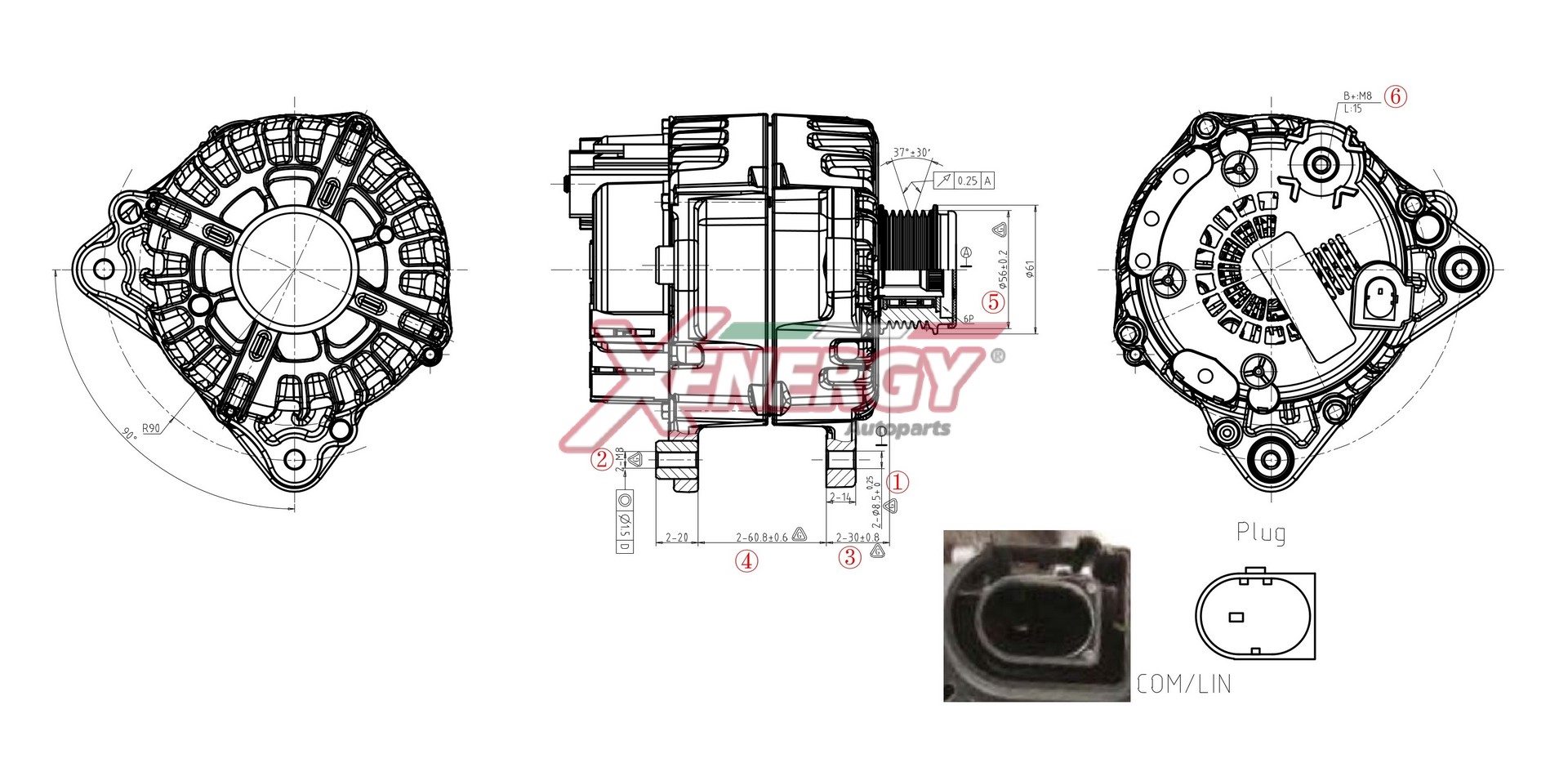 Alternatore AP XENERGY XAL39615AD