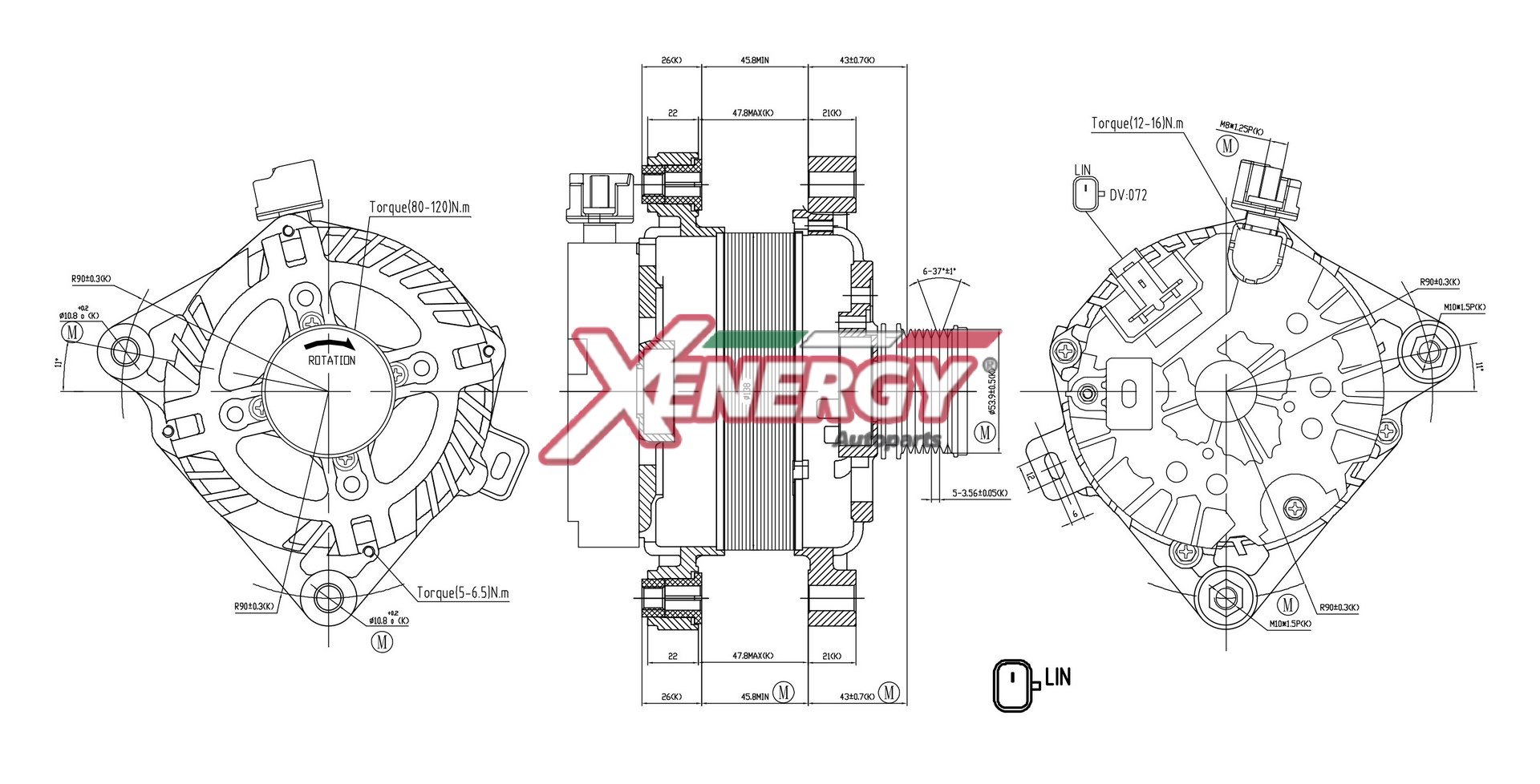 Alternatore AP XENERGY XAL40835AD