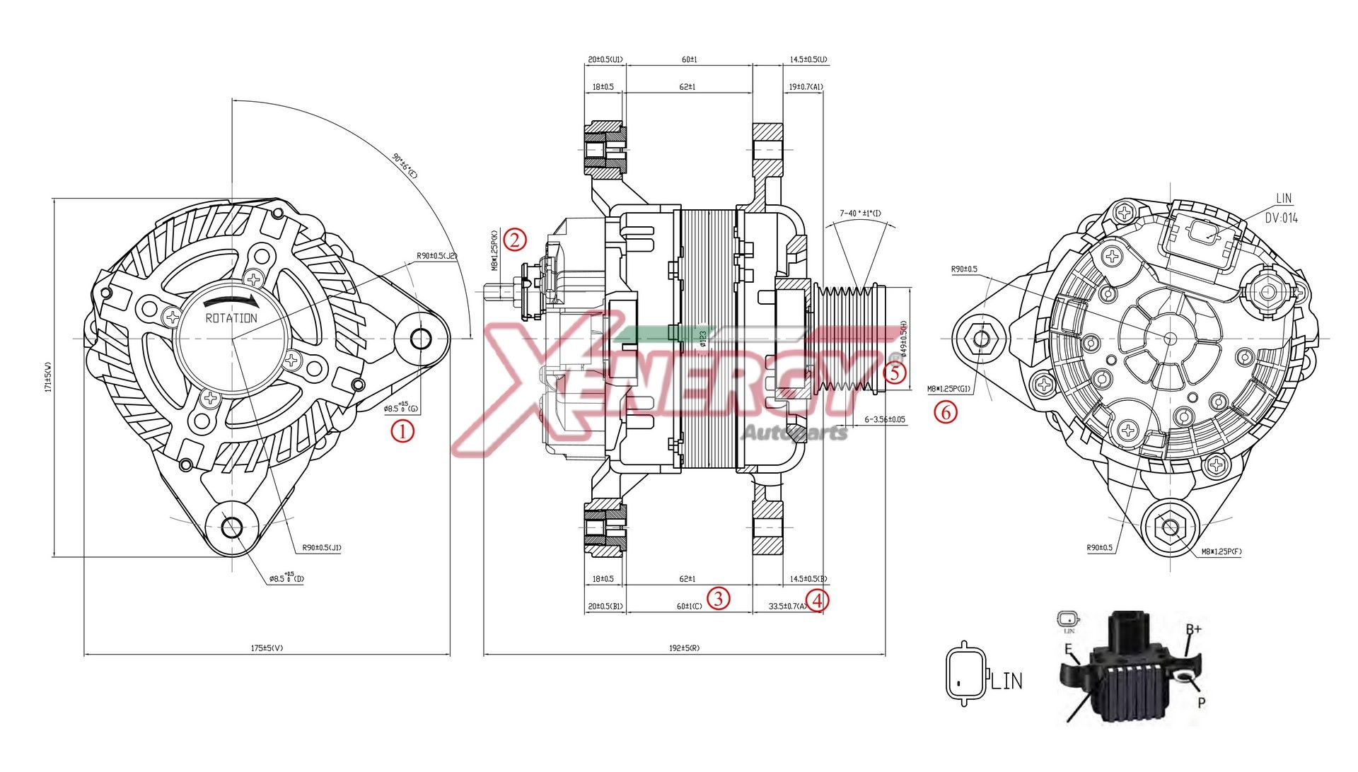 Alternatore AP XENERGY XAL43835AD