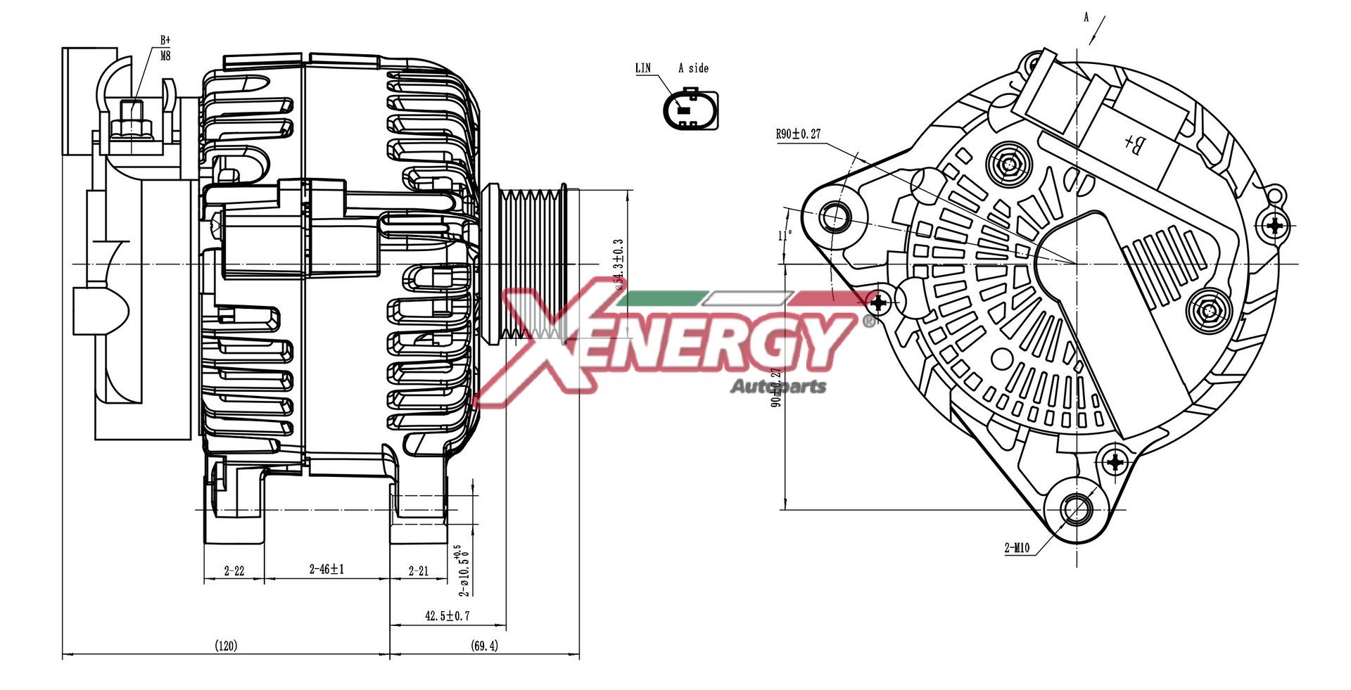 Alternatore AP XENERGY XAL48015AD