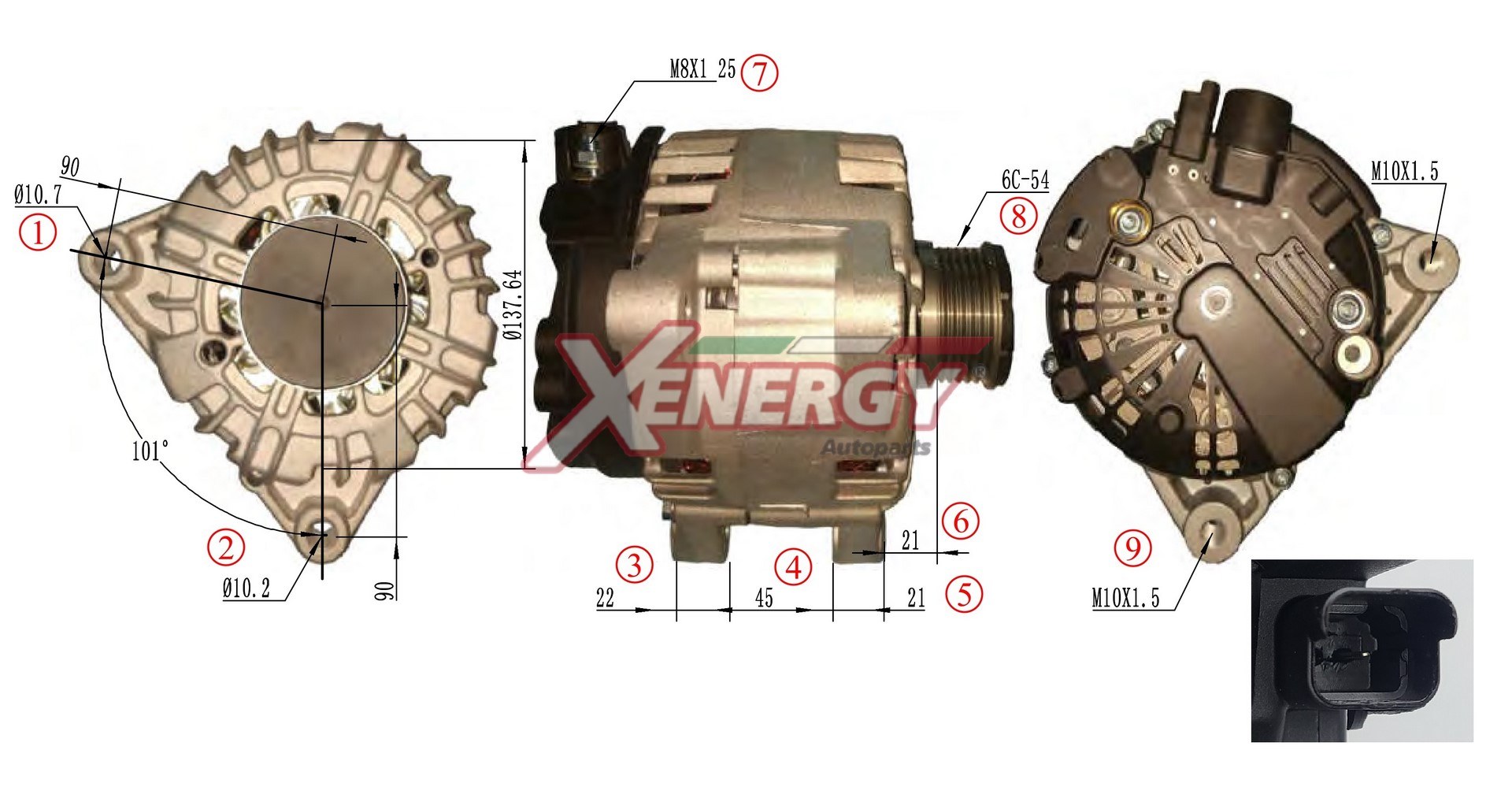 Alternatore AP XENERGY XAL58515AD