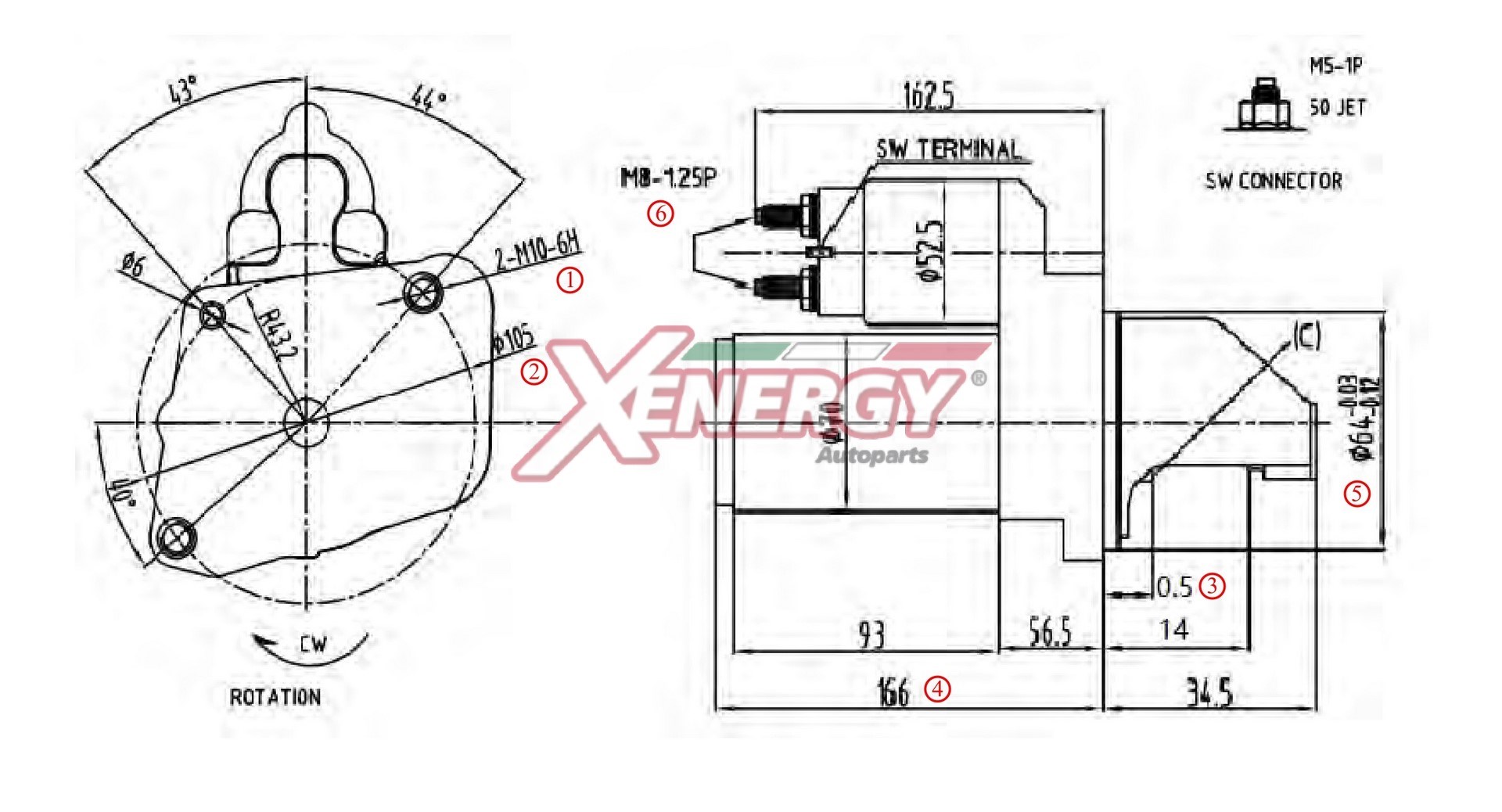 Motorino d'avviamento AP XENERGY XST04410AD