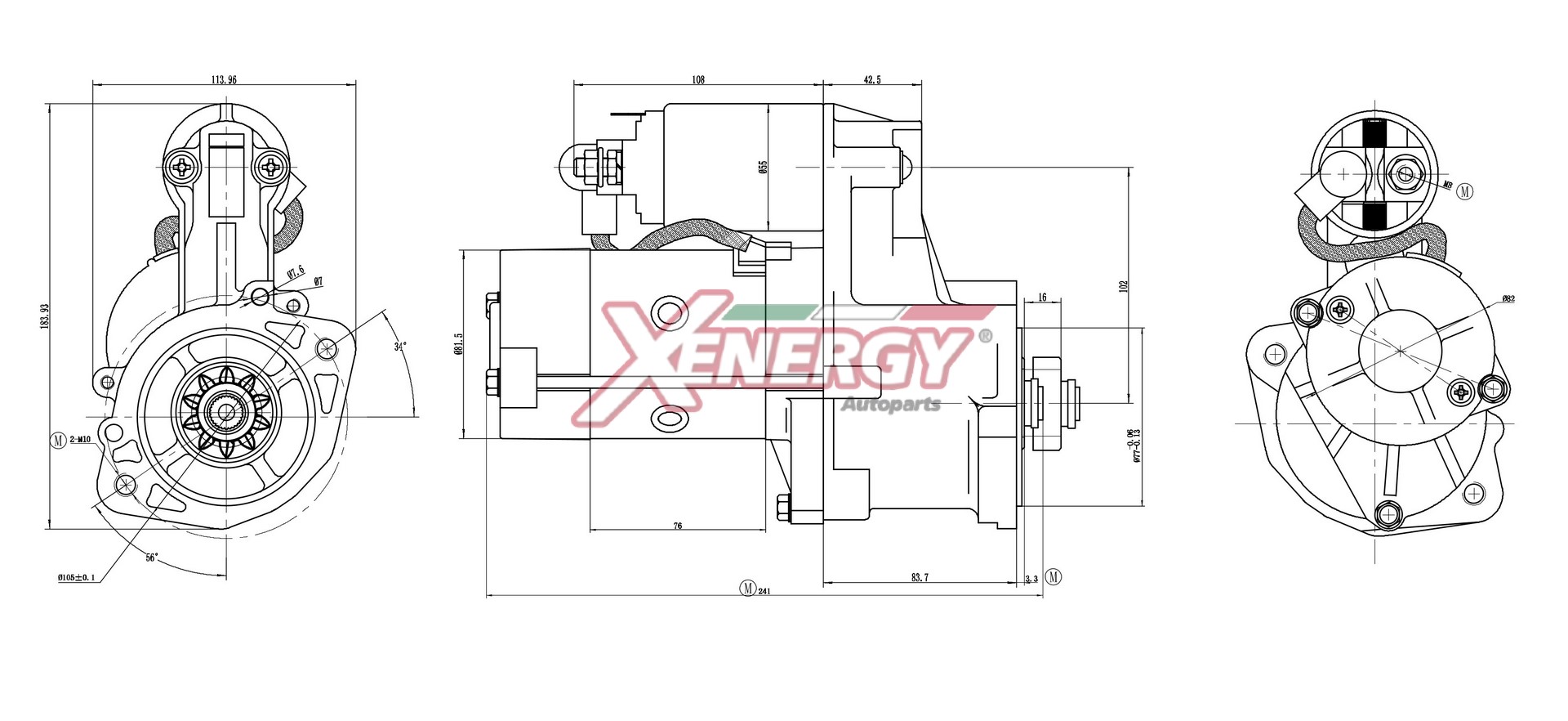 Motorino d'avviamento AP XENERGY XST10035AD