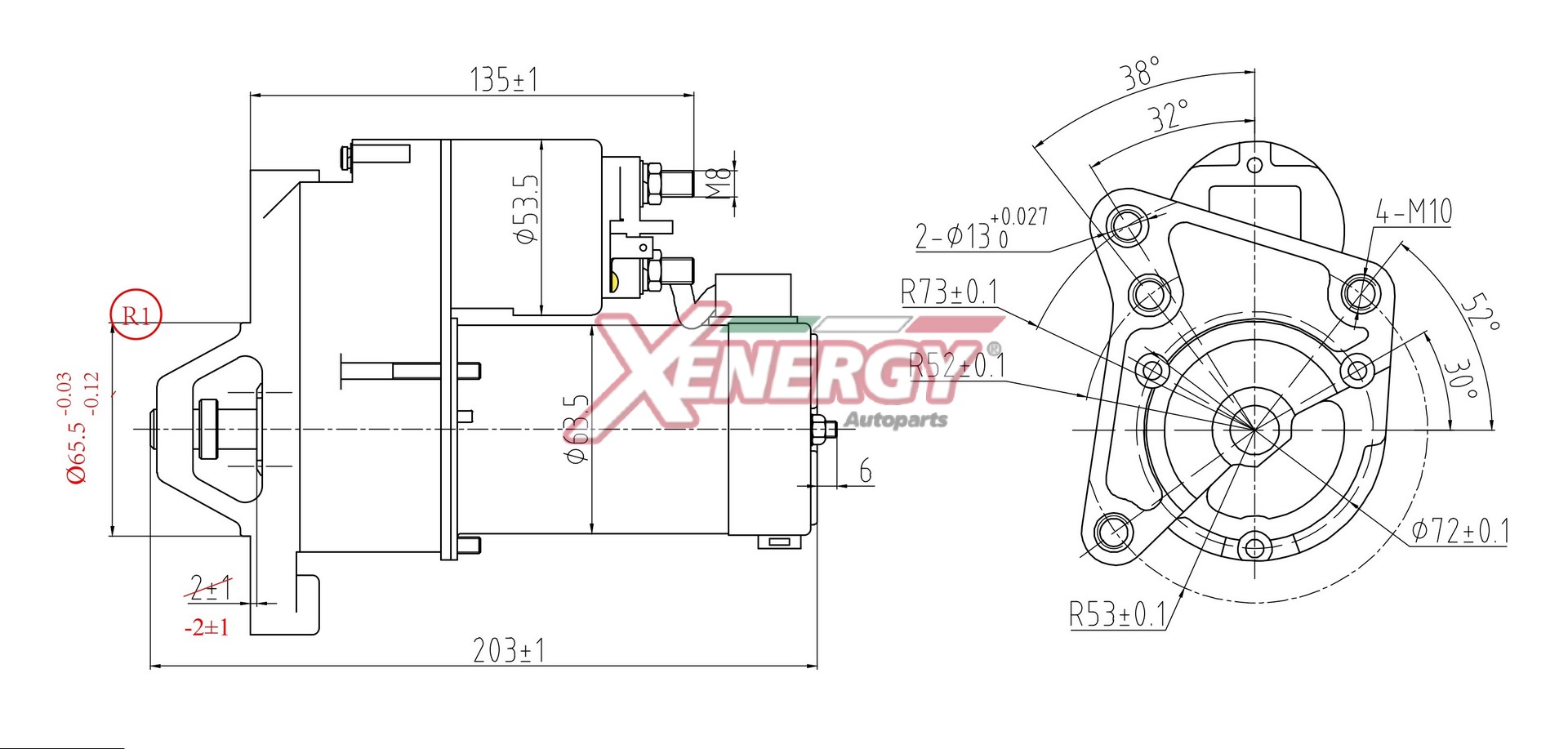 Motorino d'avviamento AP XENERGY XST10215AD