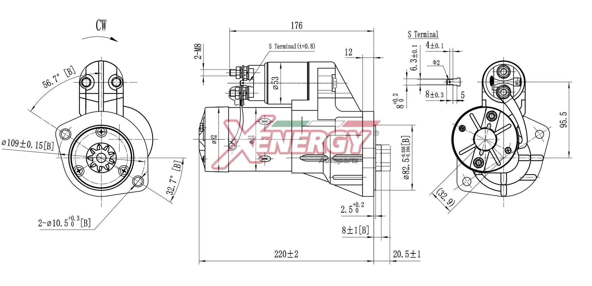 Motorino d'avviamento AP XENERGY XST10520AD