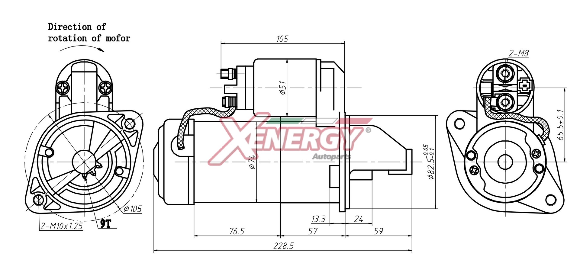 Motorino d'avviamento AP XENERGY XST10832AD