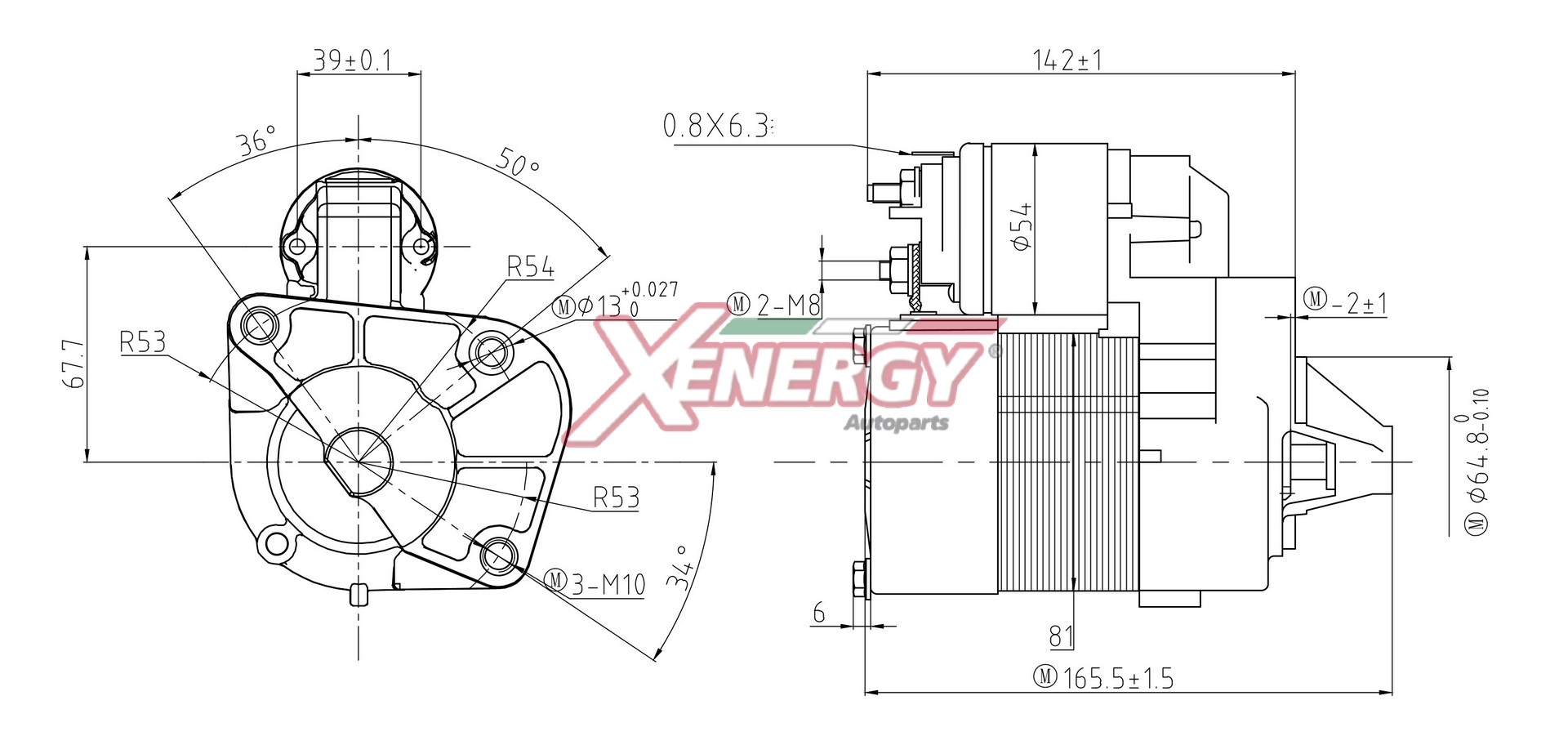 Motorino d'avviamento AP XENERGY XST11015AD