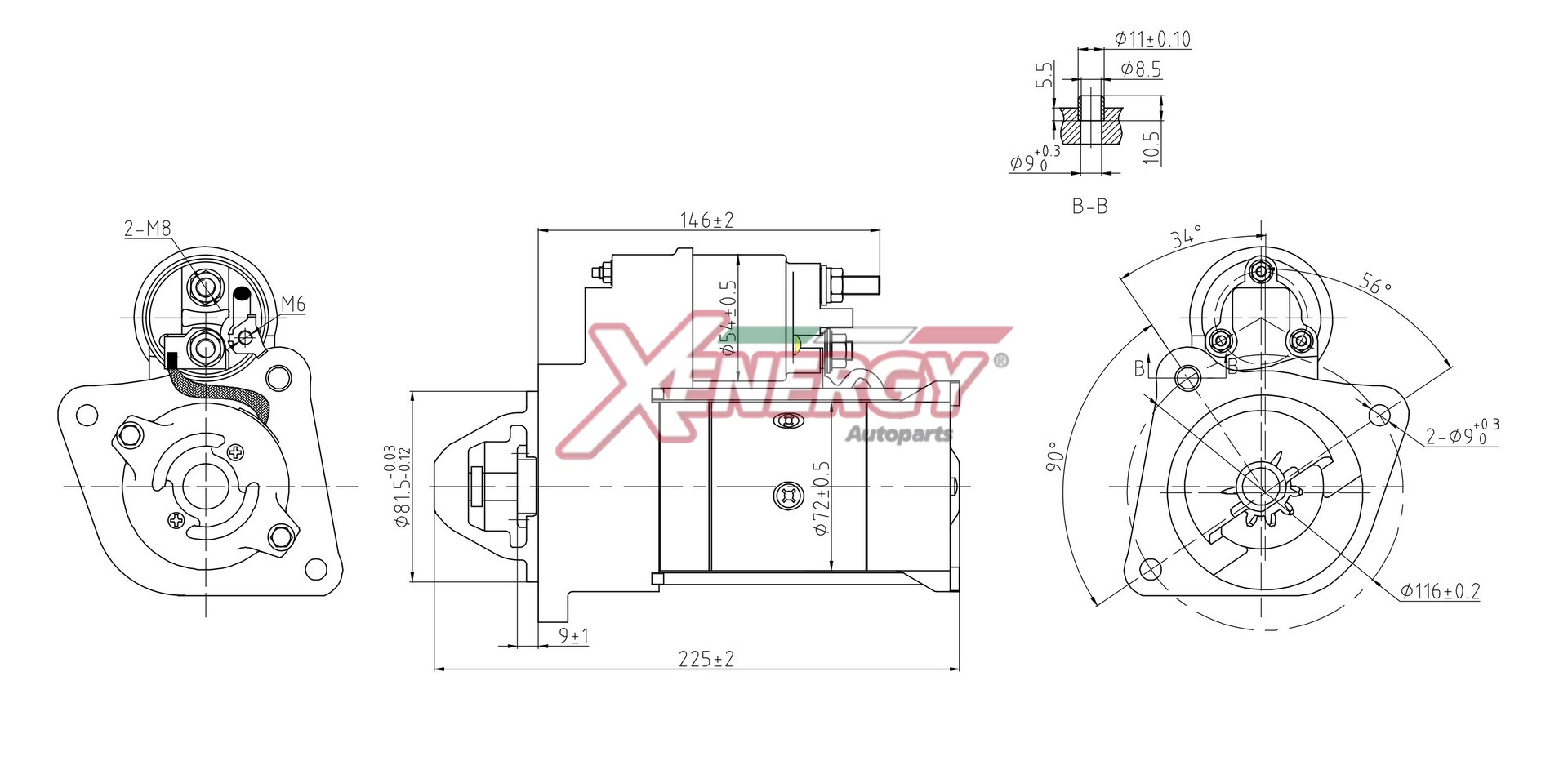 Motorino d'avviamento AP XENERGY XST11130AD