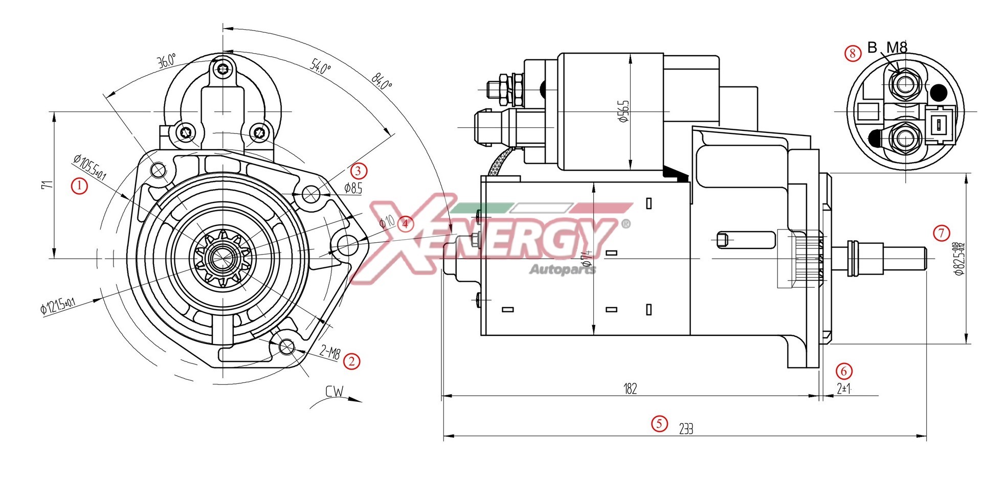Motorino d'avviamento AP XENERGY XST11210AD