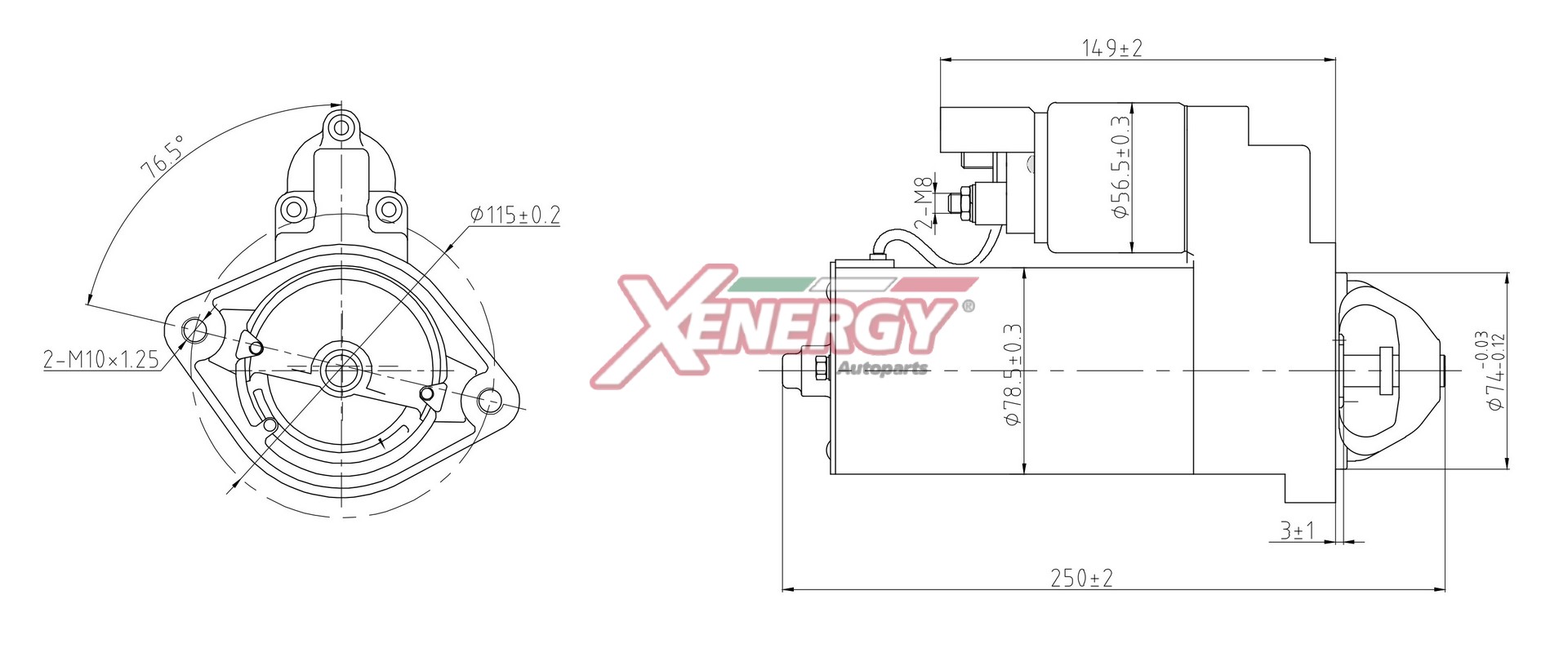 Motorino d'avviamento AP XENERGY XST11310AD
