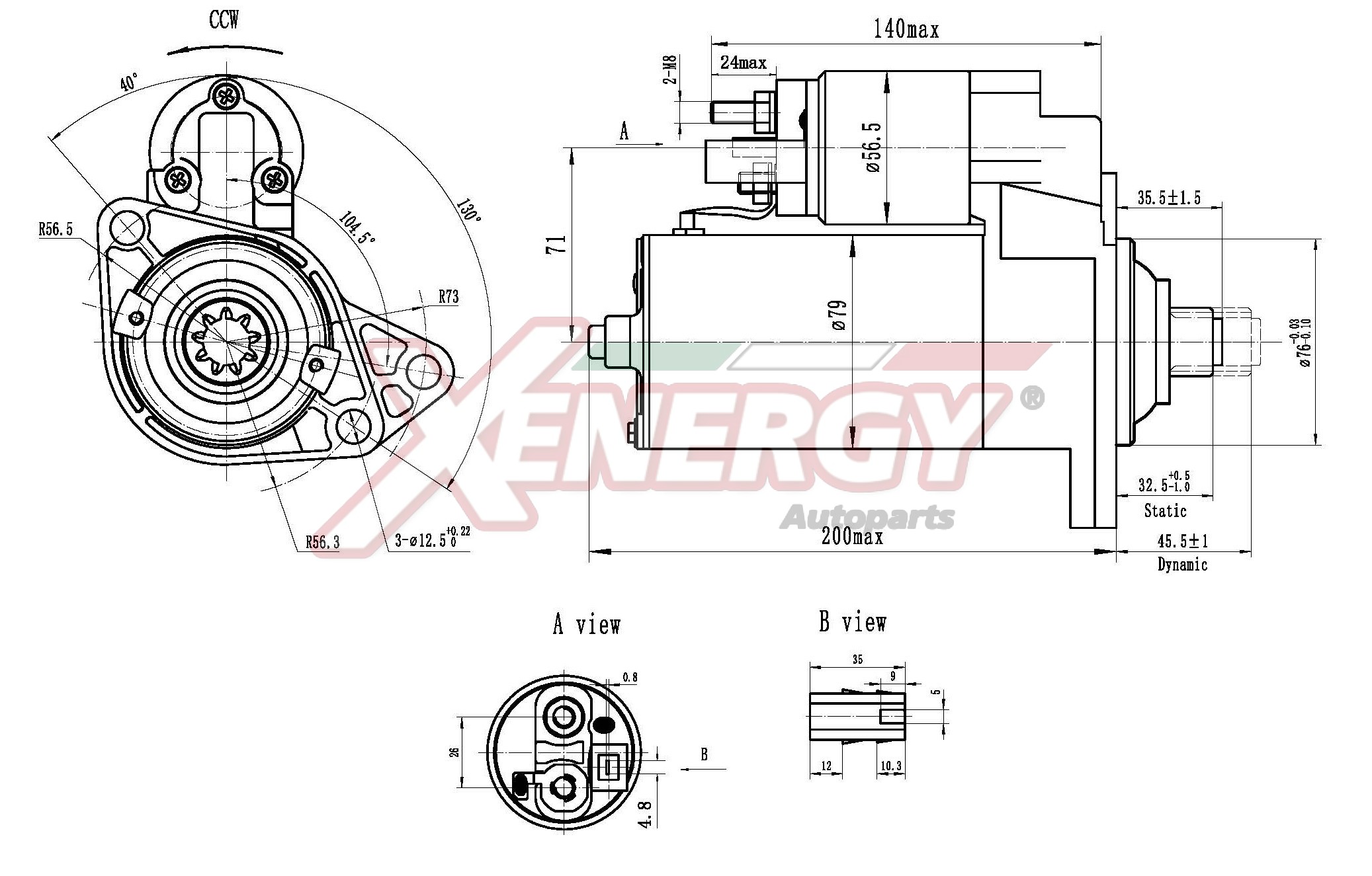 Motorino d'avviamento AP XENERGY XST11510AD
