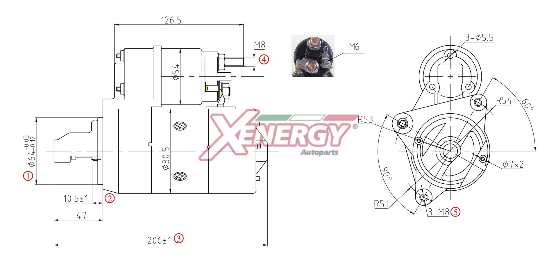 Motorino d'avviamento AP XENERGY XST11630AD