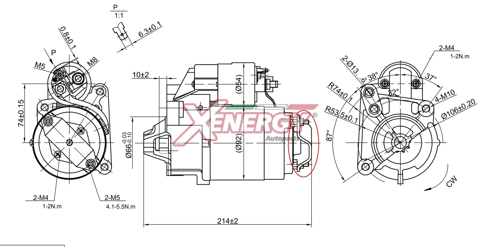 Motorino d'avviamento AP XENERGY XST11710AD