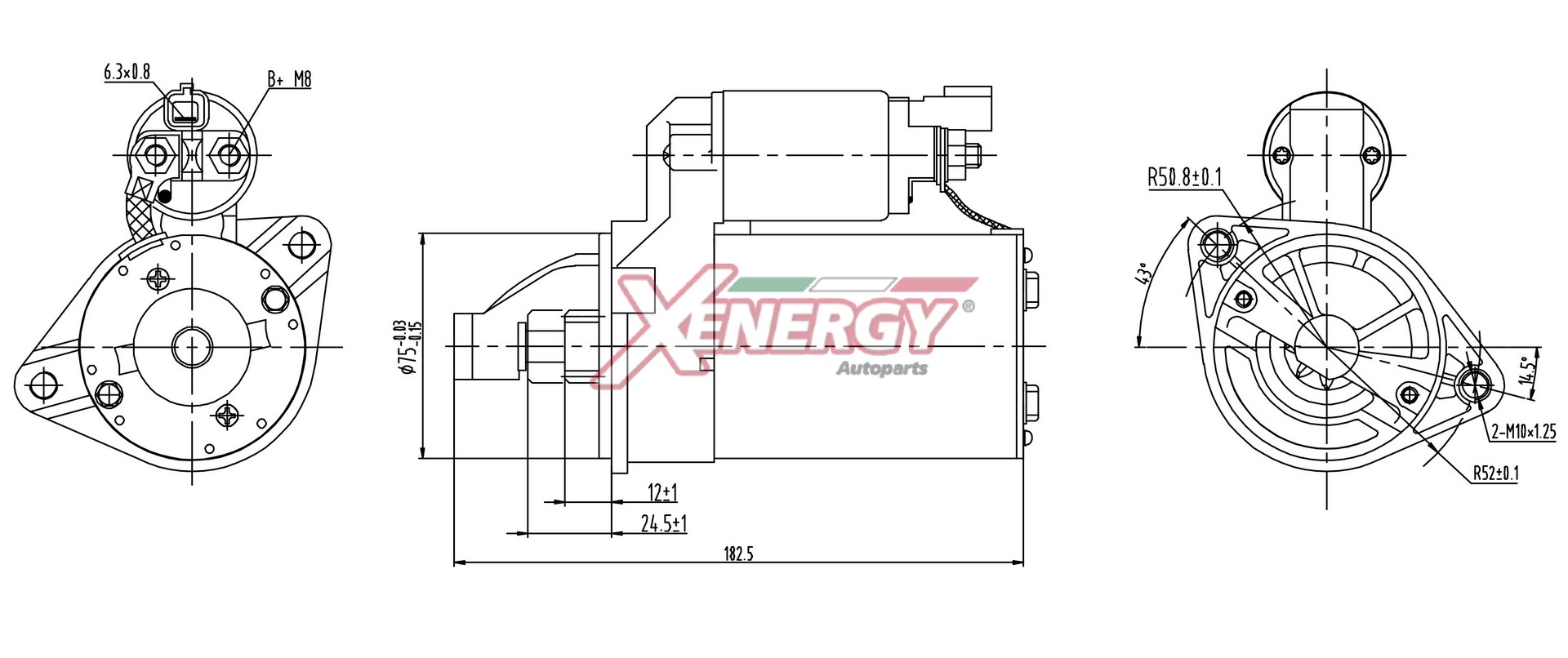 Motorino d'avviamento AP XENERGY XST12132AD