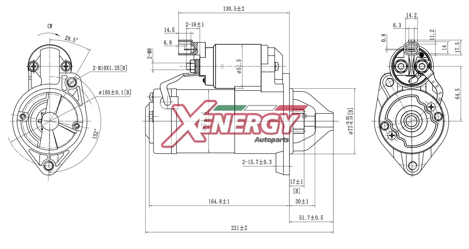 Motorino d'avviamento AP XENERGY XST13432AD