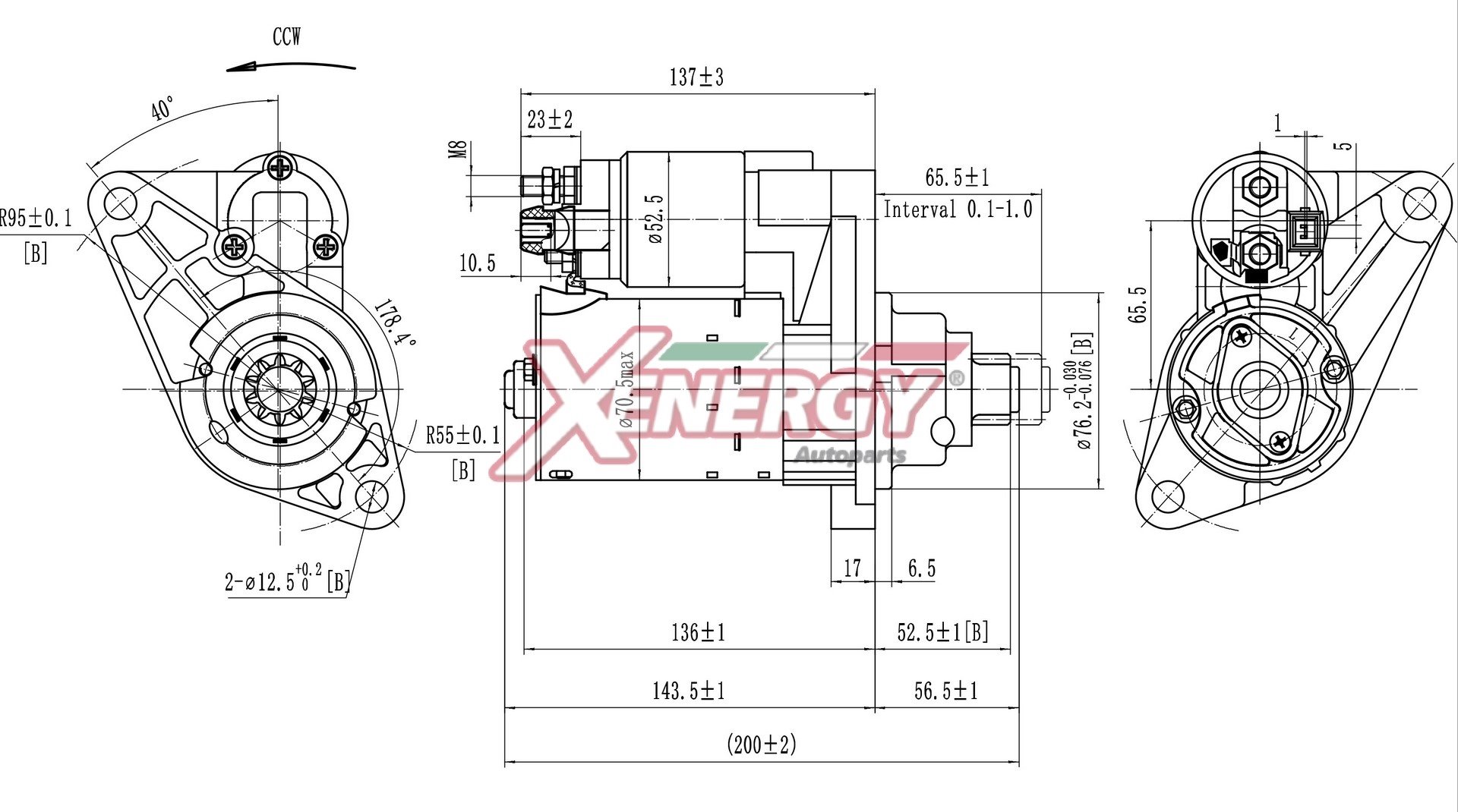 Motorino d'avviamento AP XENERGY XST13810AD