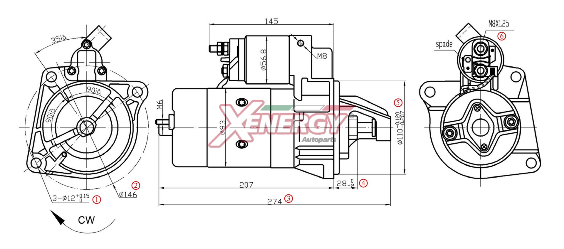 Motorino d'avviamento AP XENERGY XST14010AD