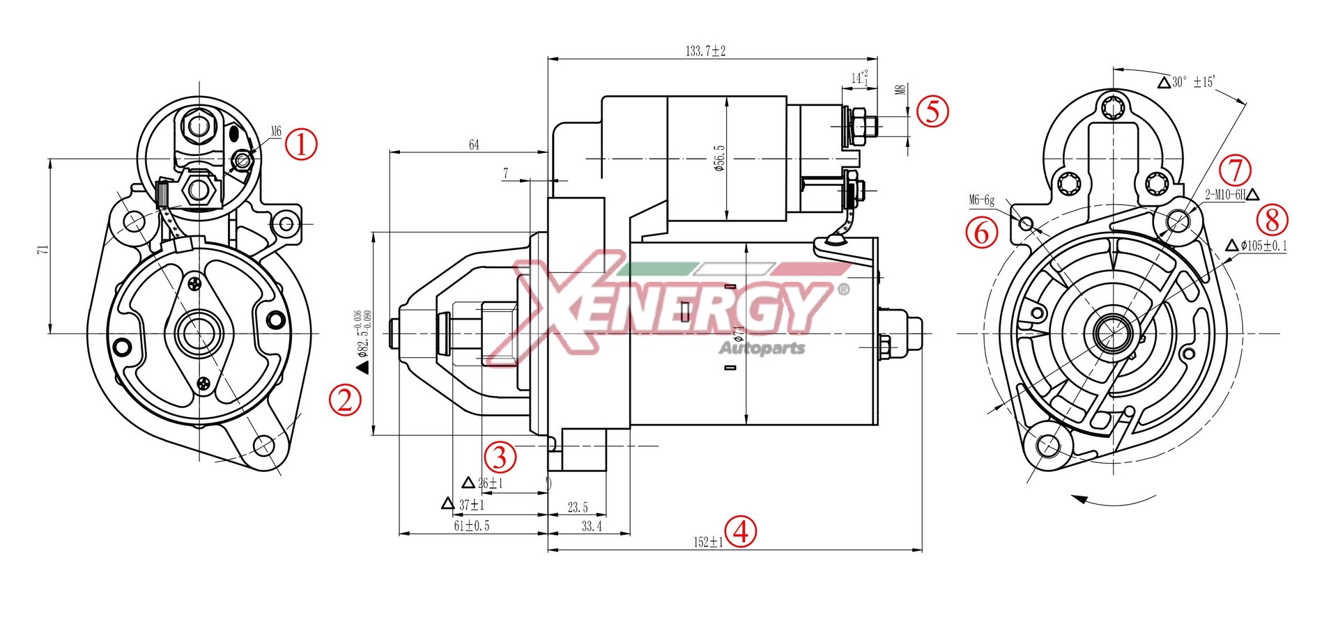 Motorino d'avviamento AP XENERGY XST14110AD