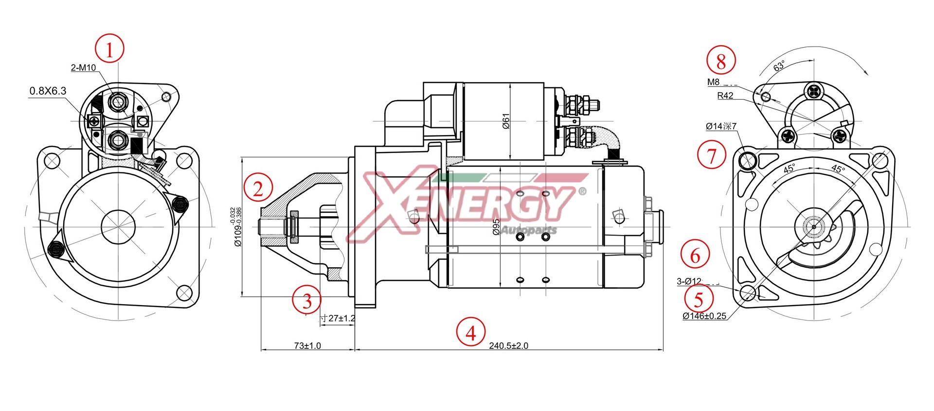 Motorino d'avviamento AP XENERGY XST15310AD